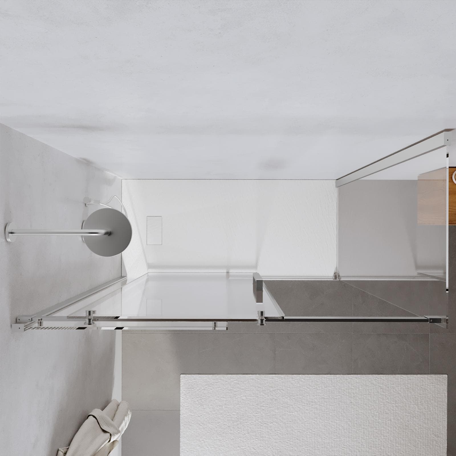 Box doccia 80x160 cm scorrevole in vetro anticalcare trasparente e profilo cromo 200h - Lucy