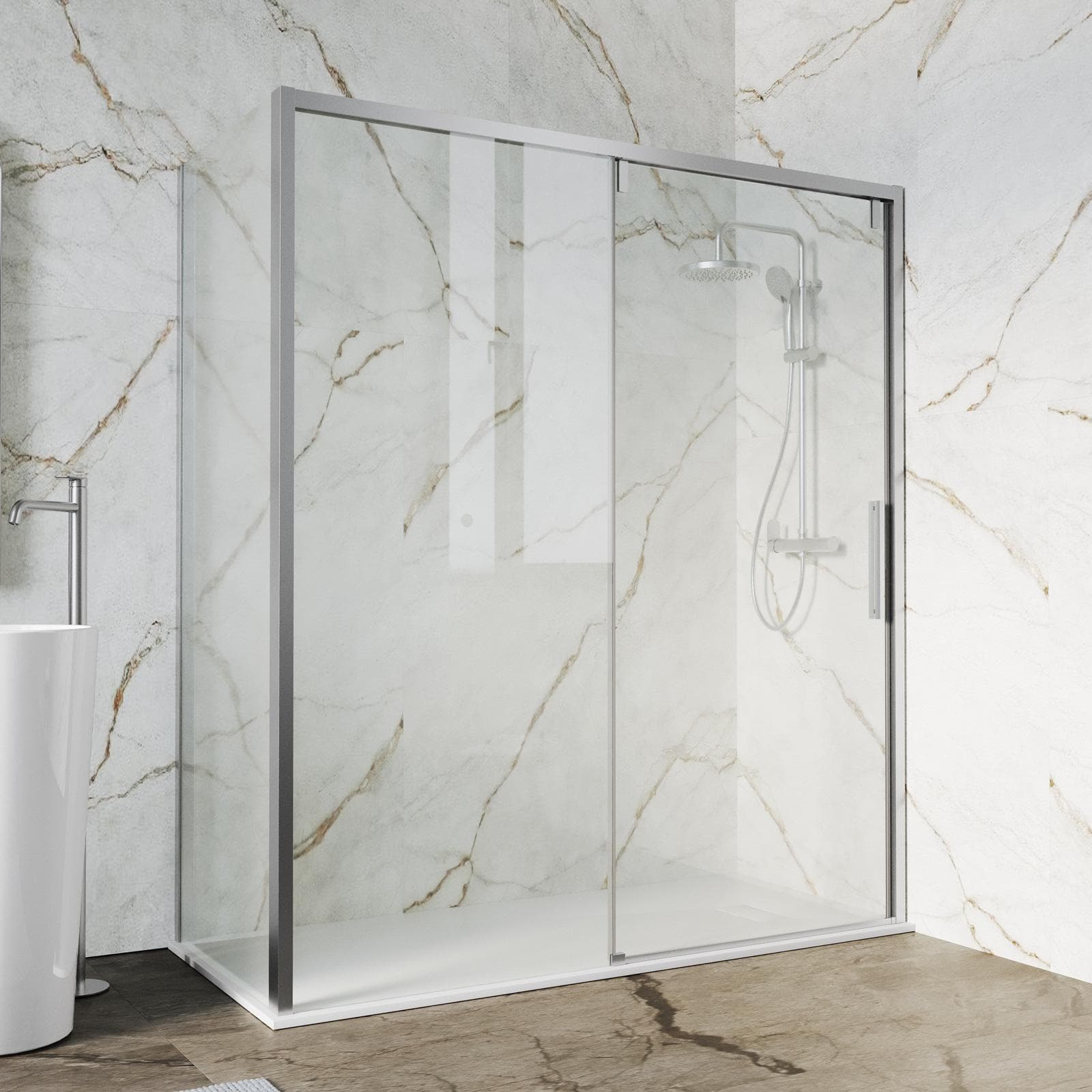 Box doccia 80x180 cm scorrevole SoftClose 8mm anticalcare 200h - Anthea