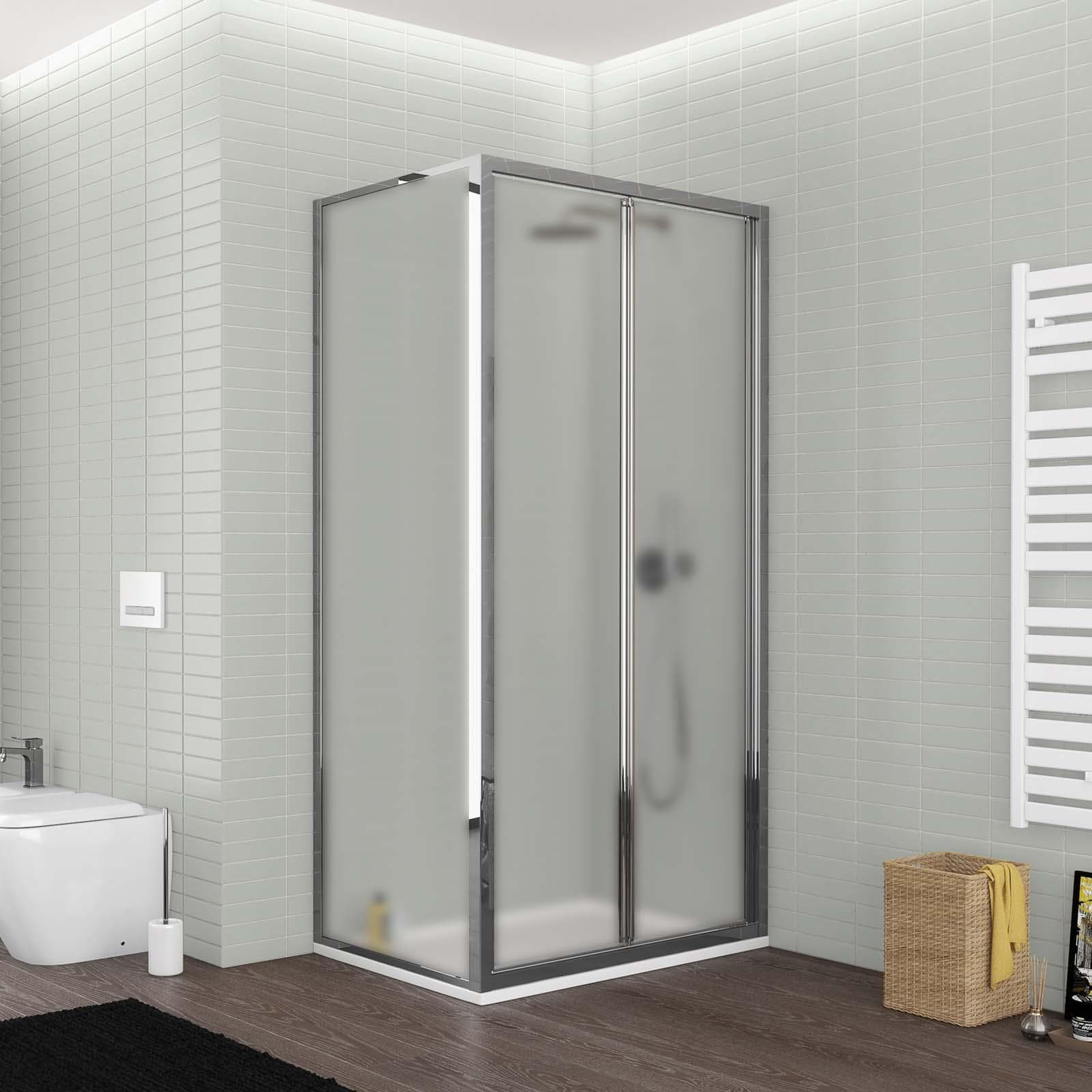 Box doccia 80x80 cm porta a soffietto opaco 195h - Sofy
