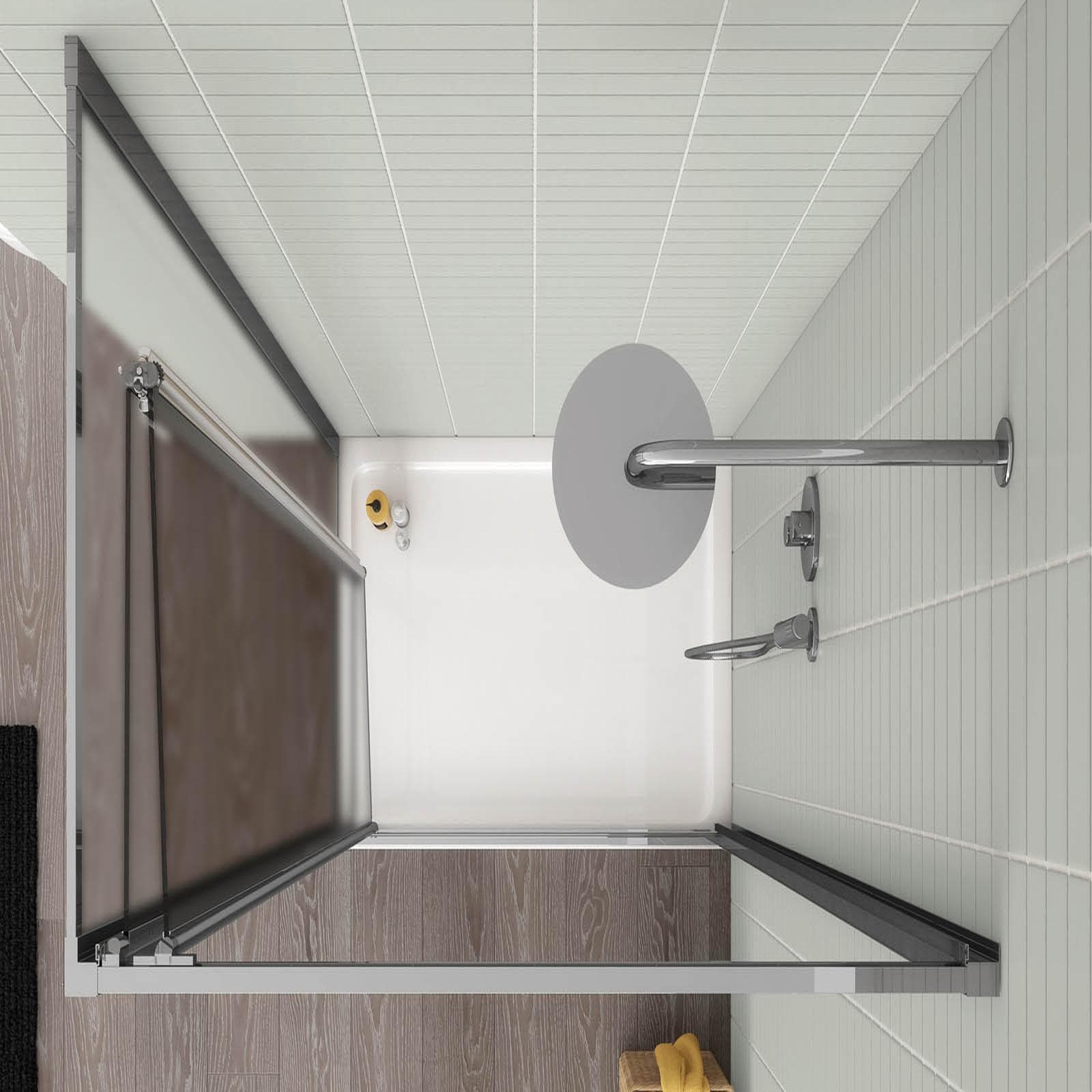 Box doccia 80x80 cm porta a soffietto opaco 195h - Sofy