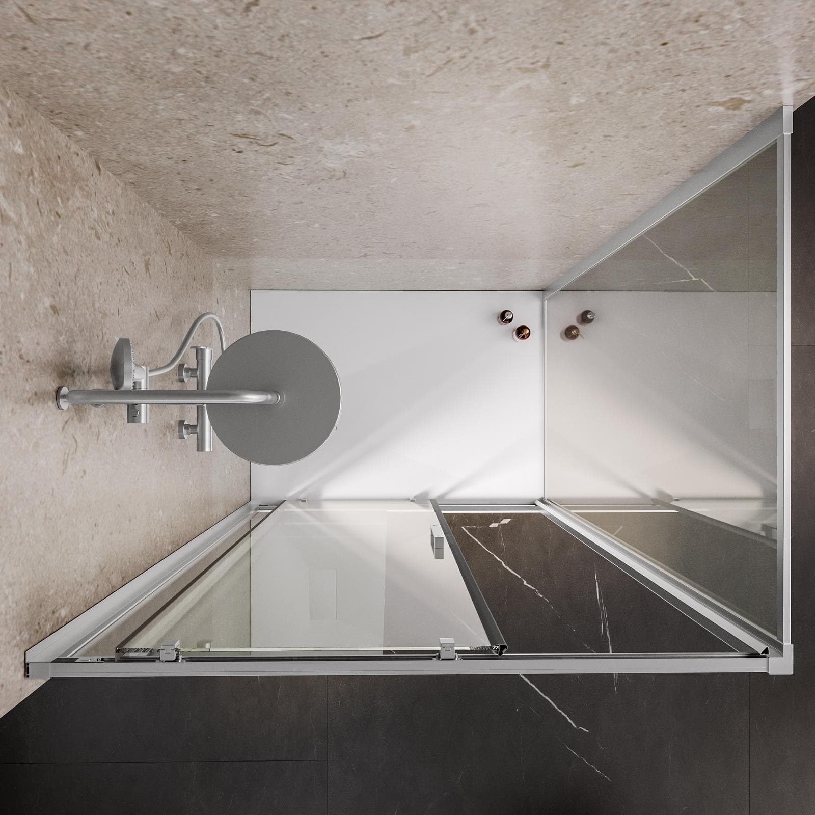 Box doccia 90x120 cm scorrevole vetro trasparente anticalcare profilo cromo 195h - Moritz