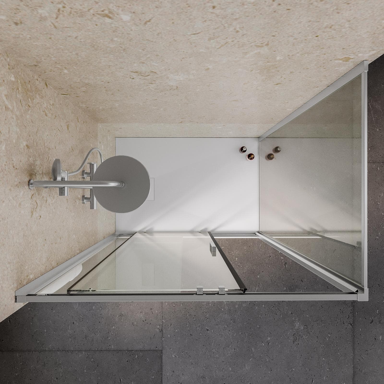 Box doccia 90x130 cm scorrevole vetro trasparente anticalcare profilo cromo 195h - Moritz