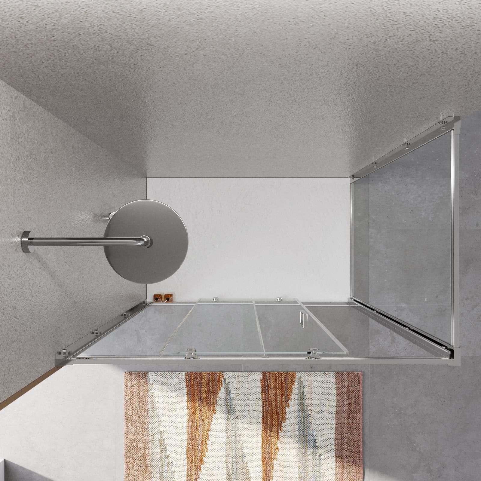 Box doccia 90x130 cm scorrevole vetro temperato 6mm trasparente 185h - Young