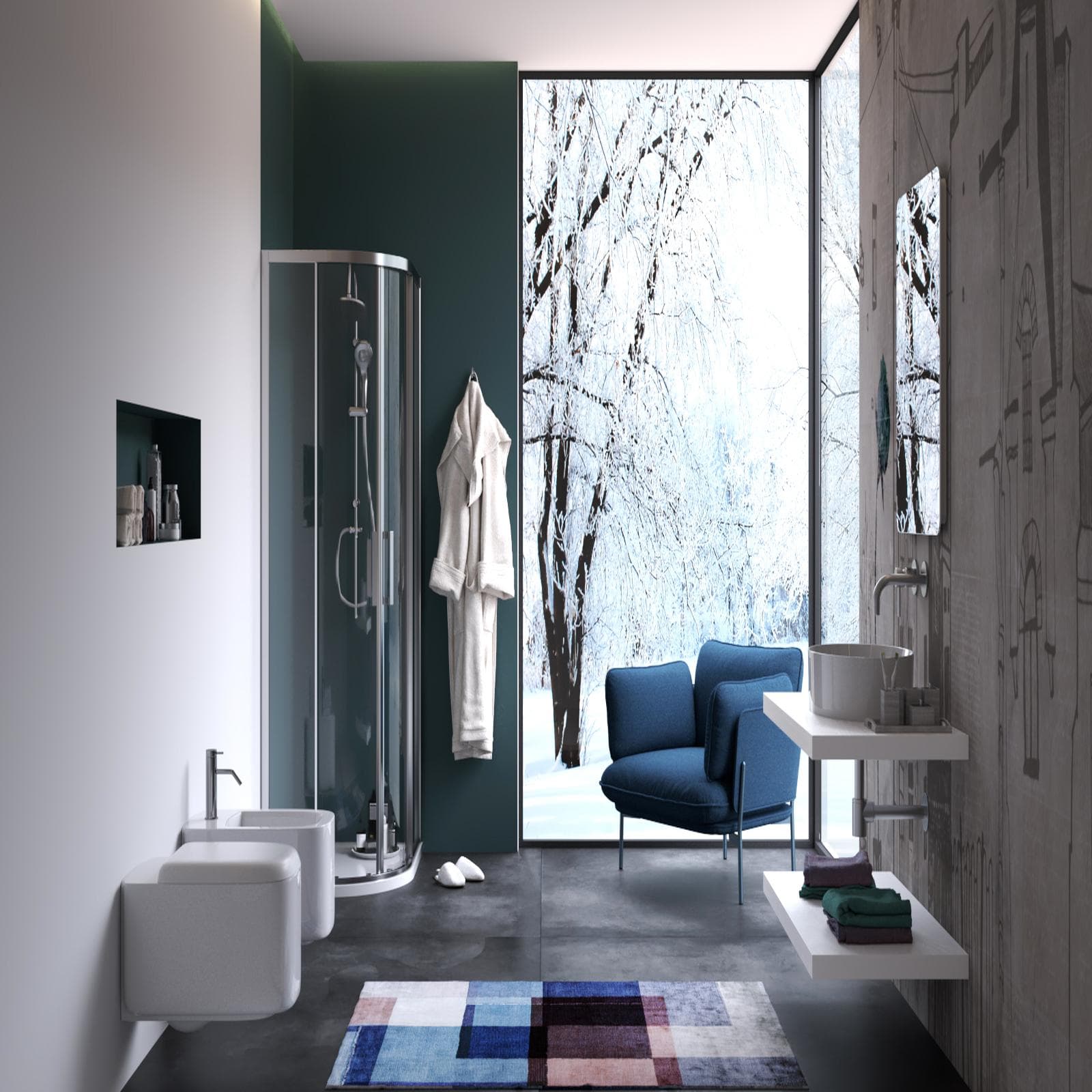 Box doccia 90x90 cm semicircolare scorrevole trasparente anticalcare profilo cromo 195h - Moritz