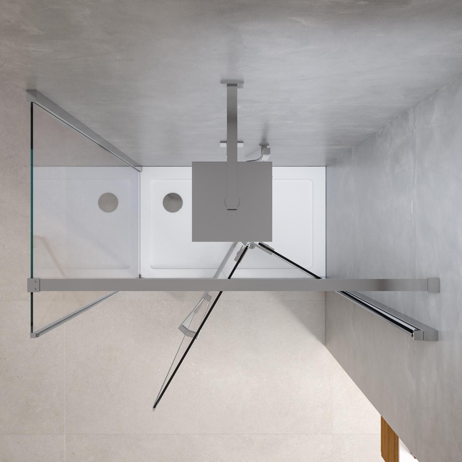 Box doccia 65x105 cm a soffietto vetro anticalcare trasparente profilo cromo 195h - Flexy