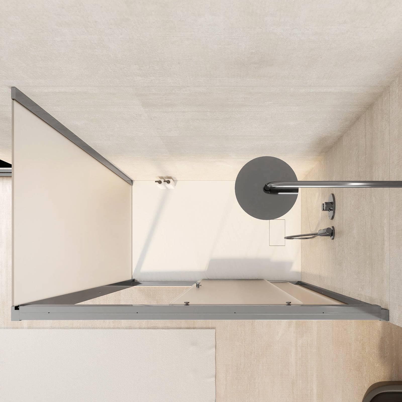 Box doccia 130x70 cm scorrevole verso dx 3 ante anticalcare opaco e profilo cromo 195h - Teknic