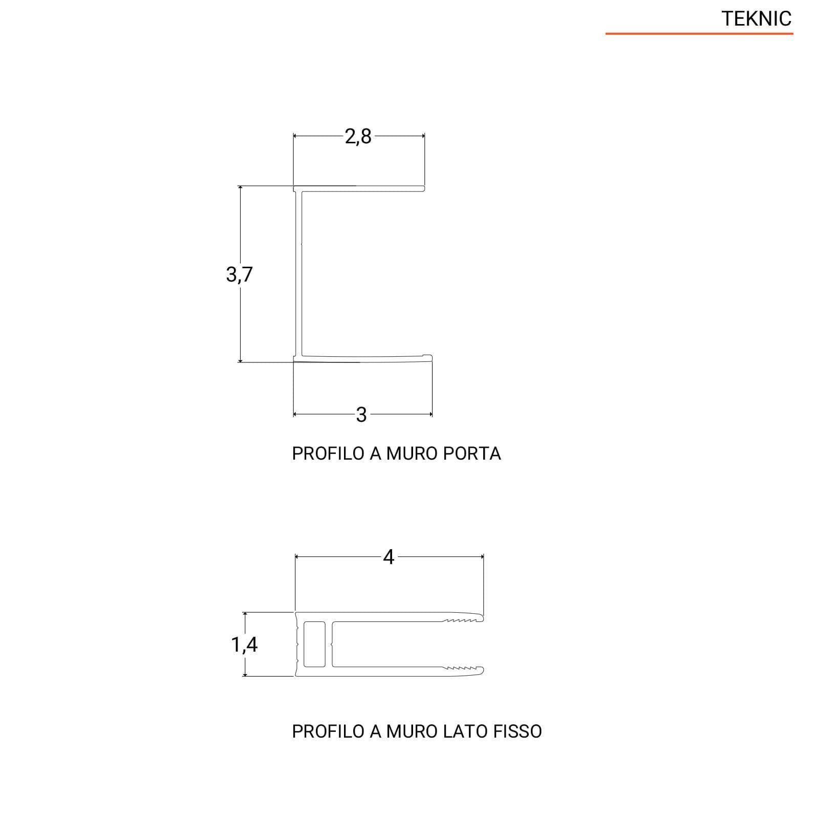 Box doccia 130x70 cm scorrevole verso dx 3 ante anticalcare opaco e profilo cromo 195h - Teknic