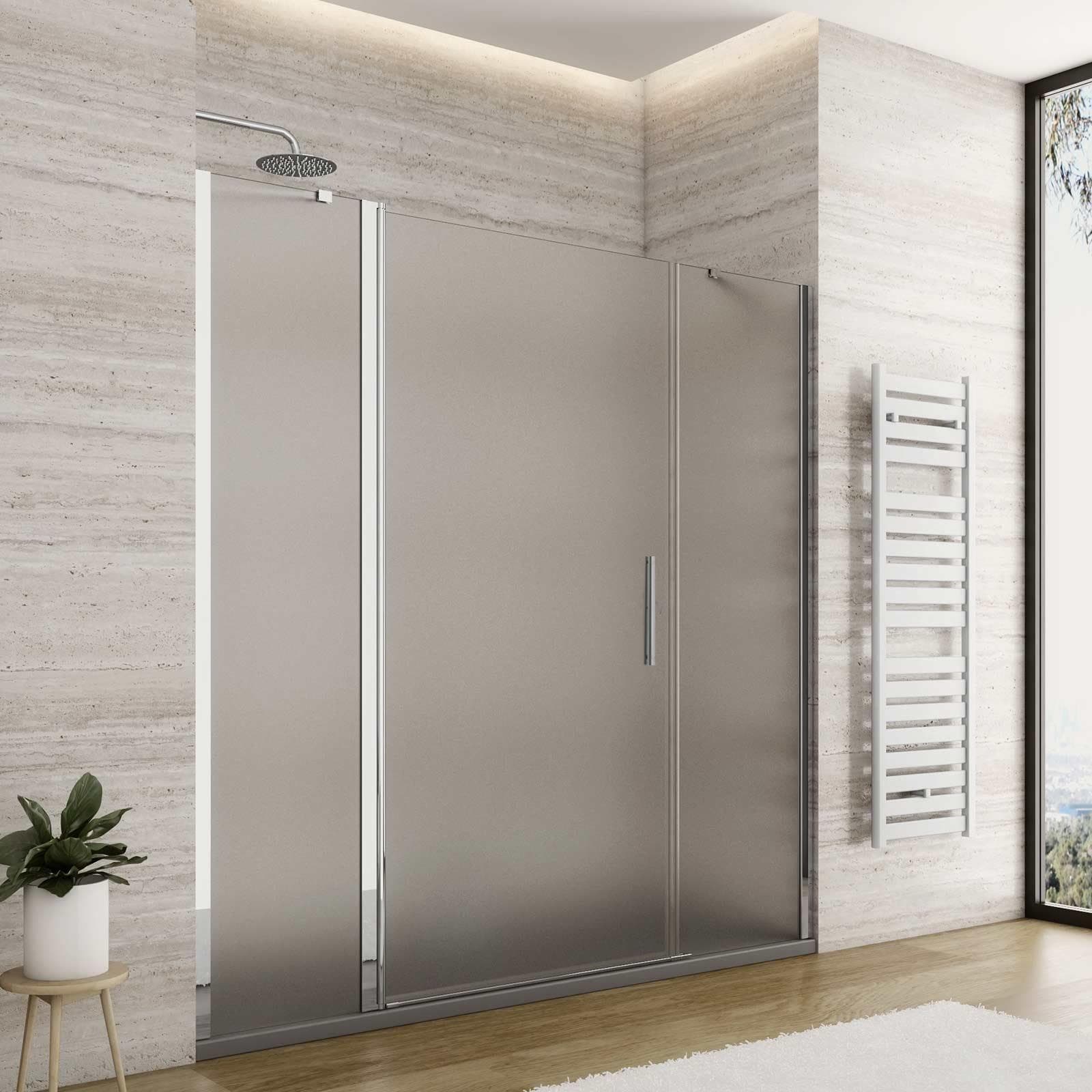 Box doccia nicchia 190cm 40 giunto + 100 battente + 55 fisso opaco 190h - Nilo