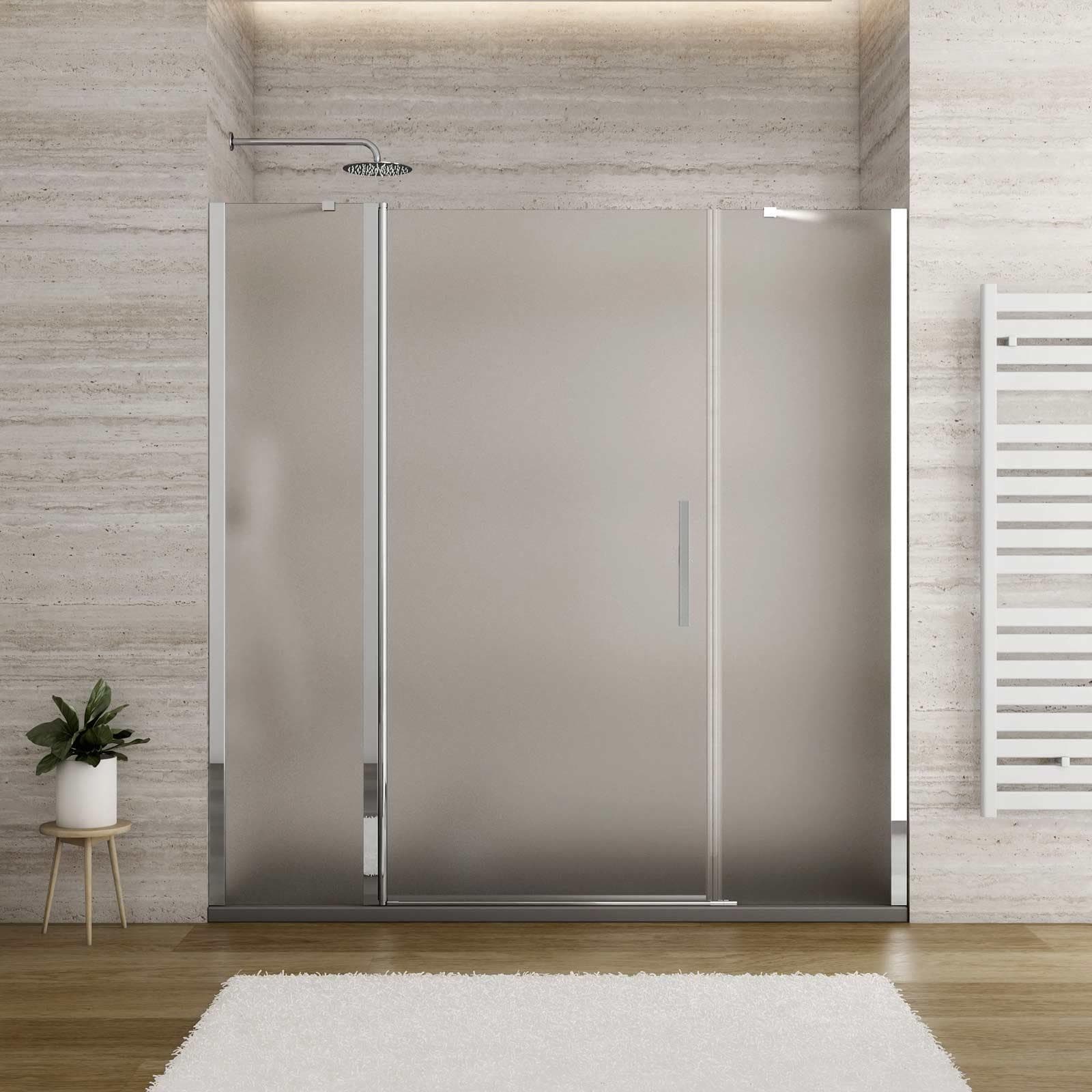 Box doccia nicchia 190cm 40 giunto + 100 battente + 55 fisso opaco 190h - Nilo