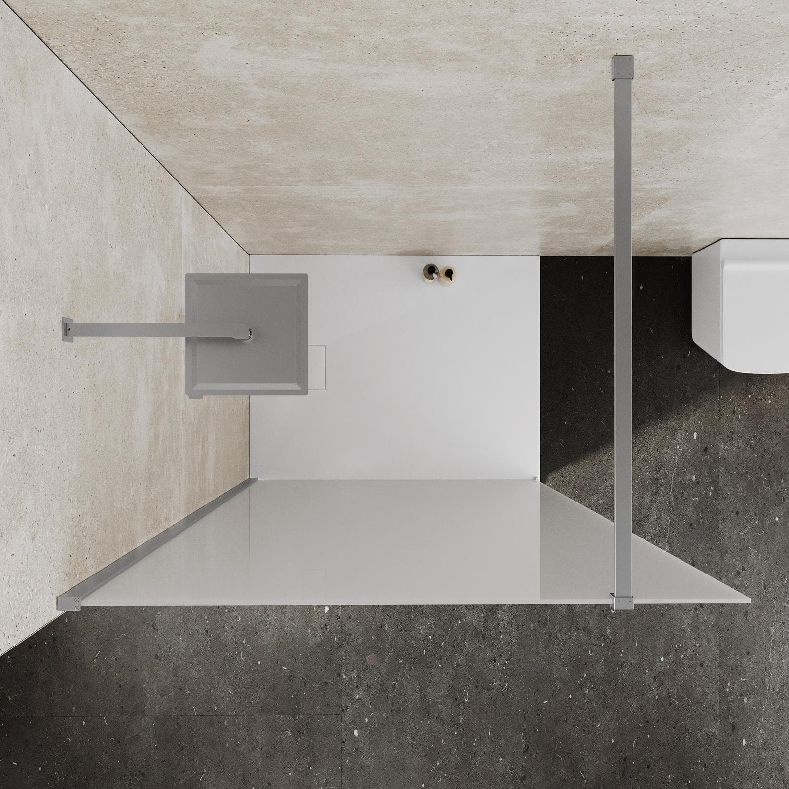 Box doccia Walk in 130 cm vetro 8 mm anticalcare specchiato e profilo cromo 200h - Keep