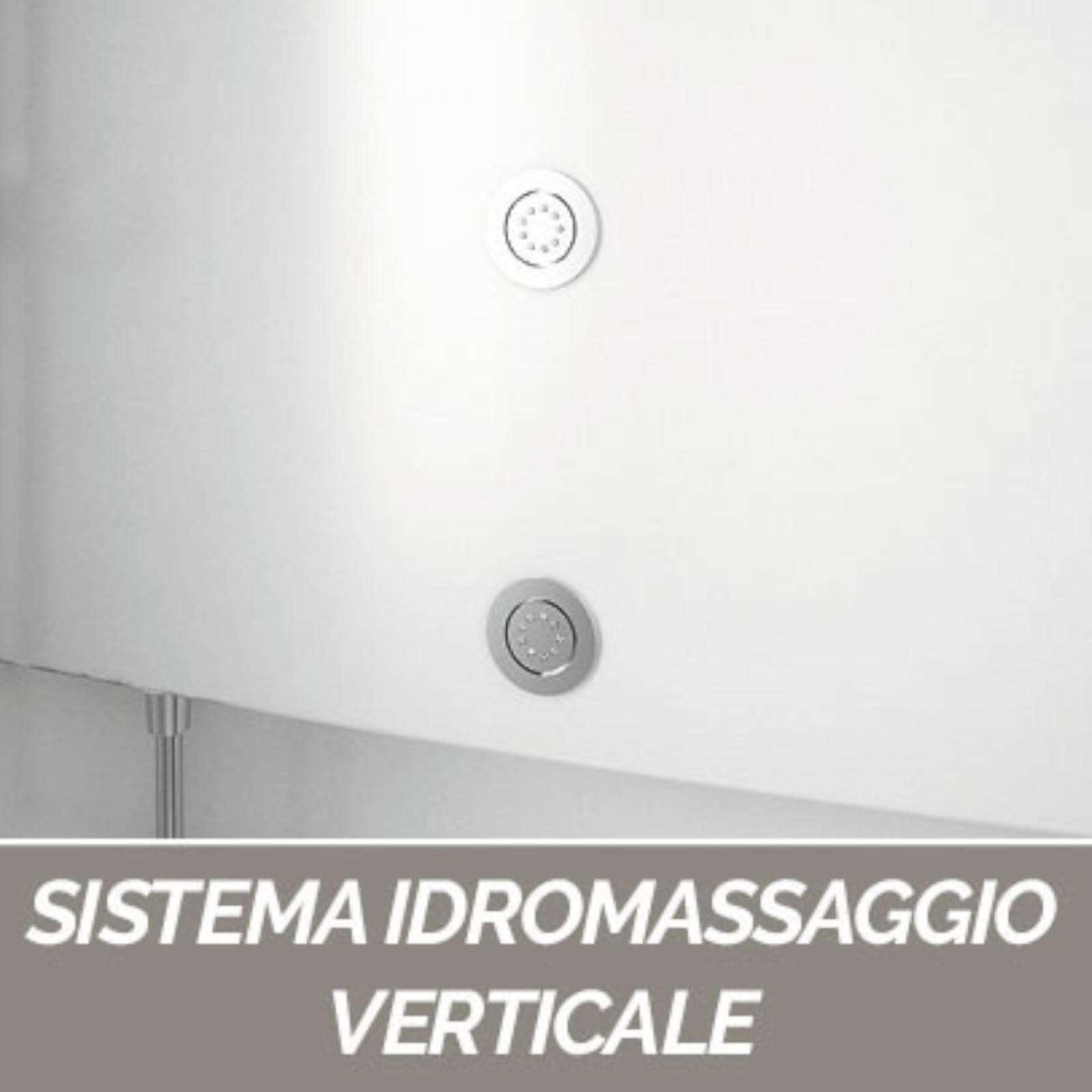 Cabina doccia 70x100 cm con due ante scorrevoli e fisse - Nebe
