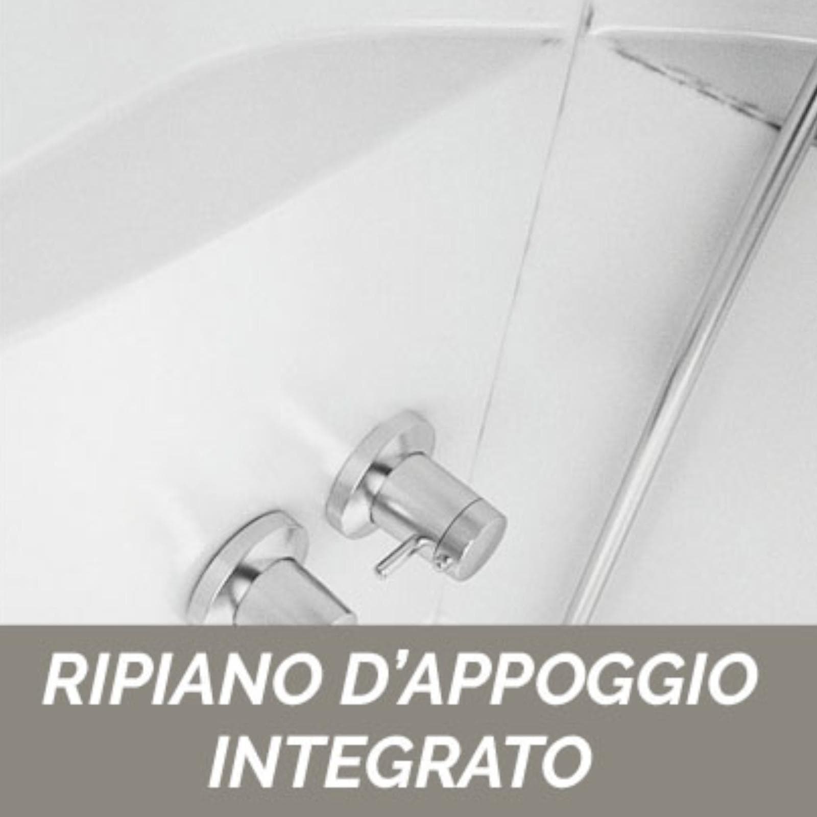Cabina doccia 70x100 cm con due ante scorrevoli e fisse - Nebe