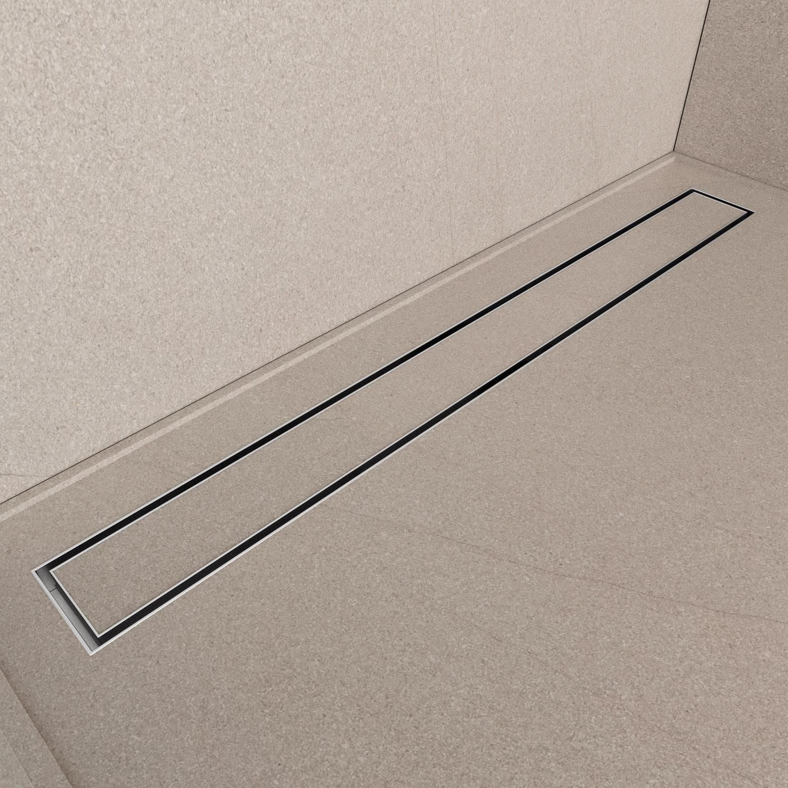 Canalina acciaio inox per doccia cover piastrellabile 80 cm
