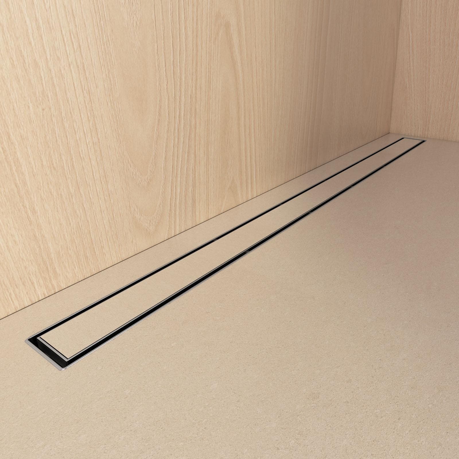 Canalina doccia 120 cm cover piastrellabile in acciaio inox - Stiletto