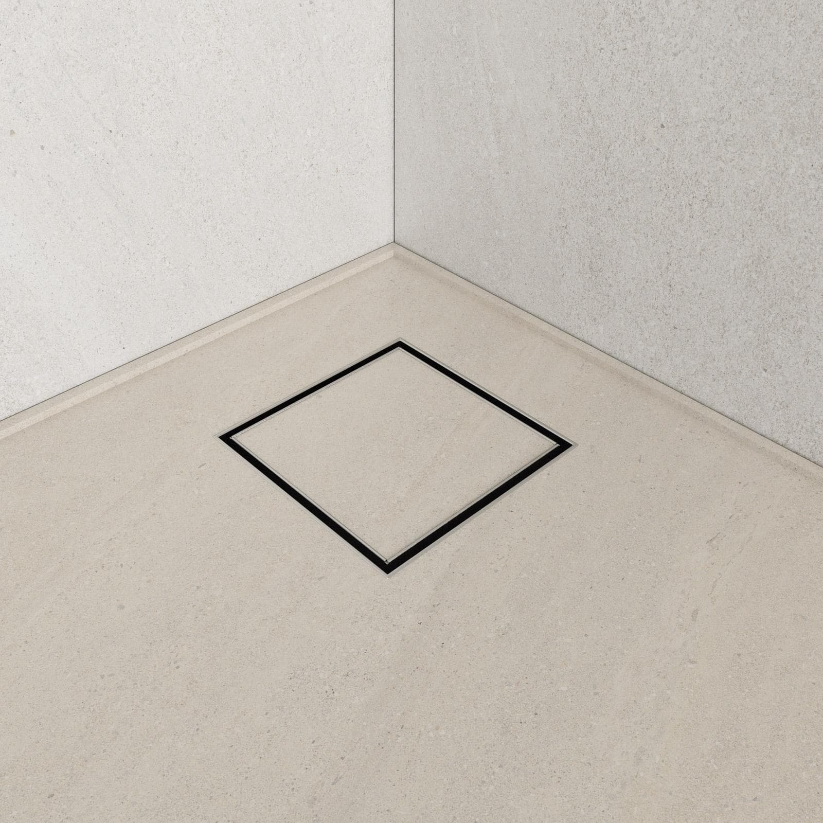 Canalina quadrata 15x15 cm con cover piastrellabile - Stiletto