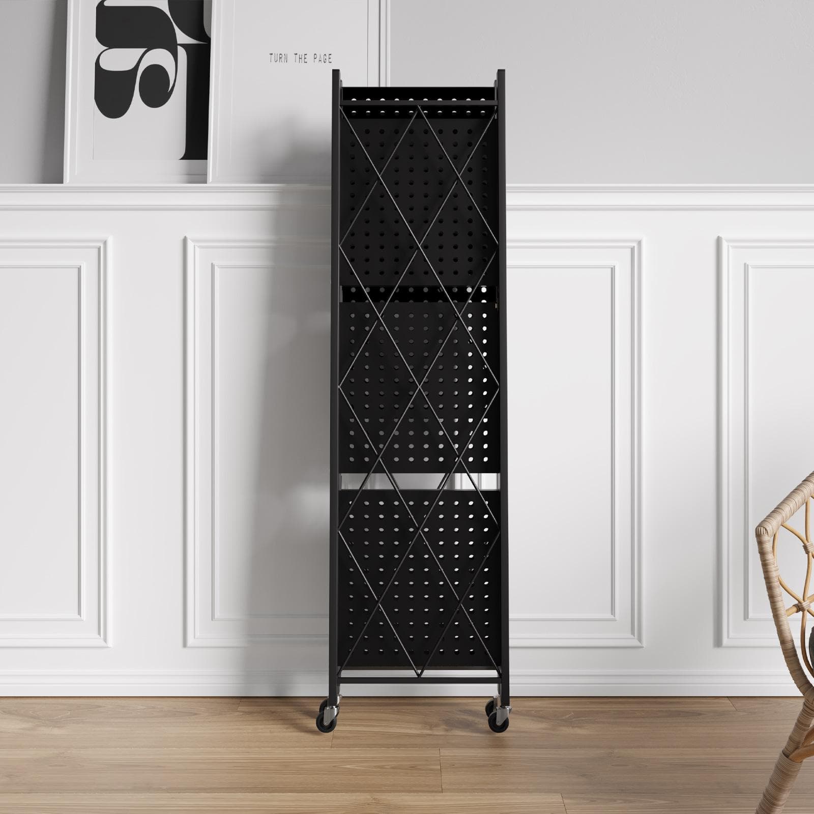 Carrello 4 ripiani in metallo nero - Gael
