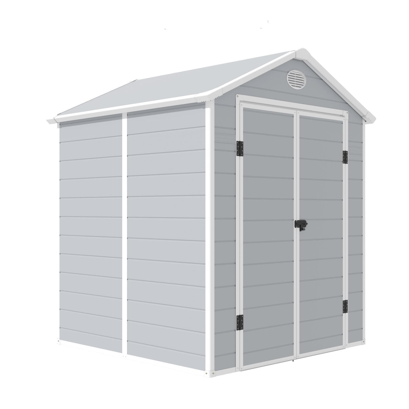 Casetta ricovero attrezzi da giardino 190x192x226h cm in polipropilene grigio - Florella