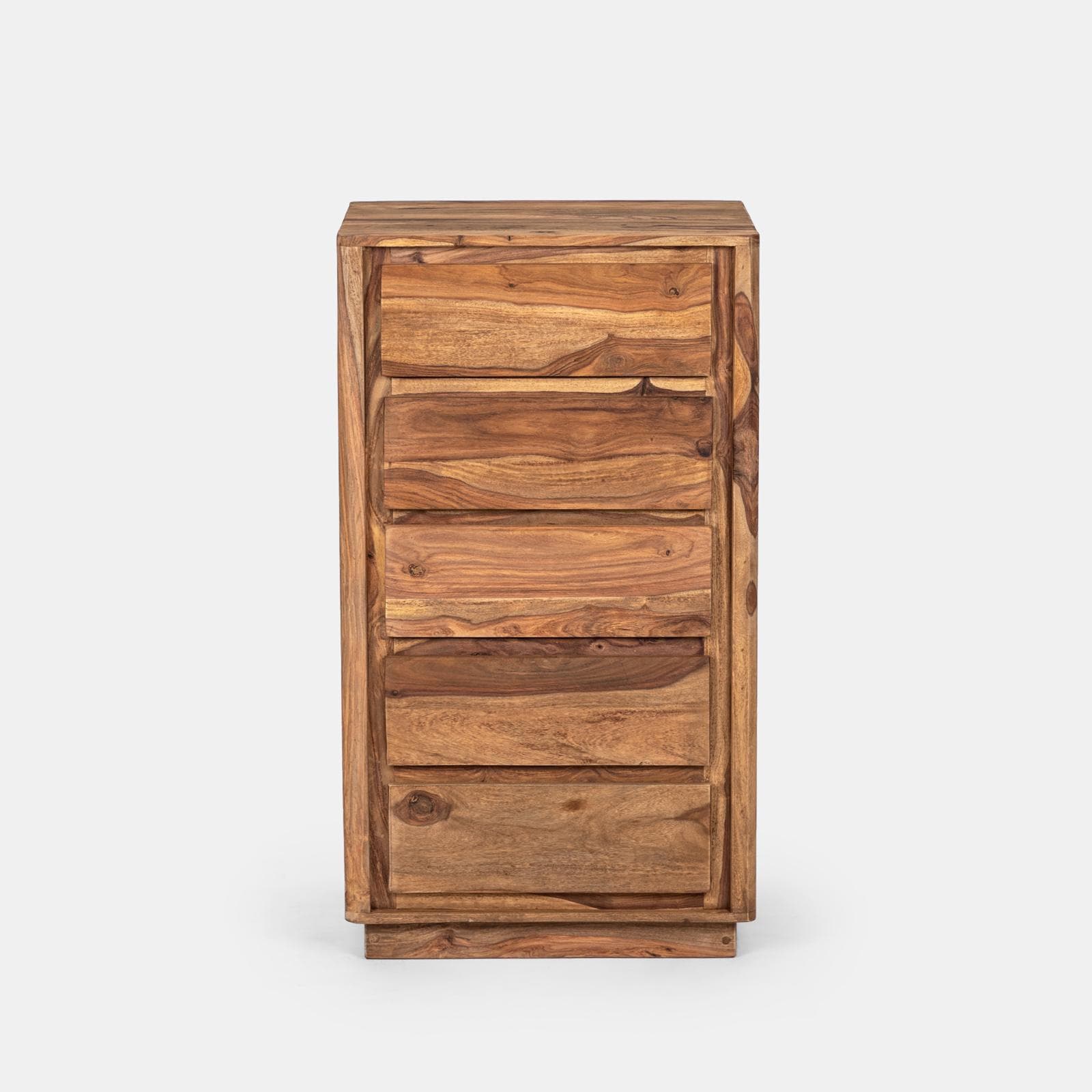 Cassettiera 55x98h cm in legno con 5 cassetti - Freia Sheesham
