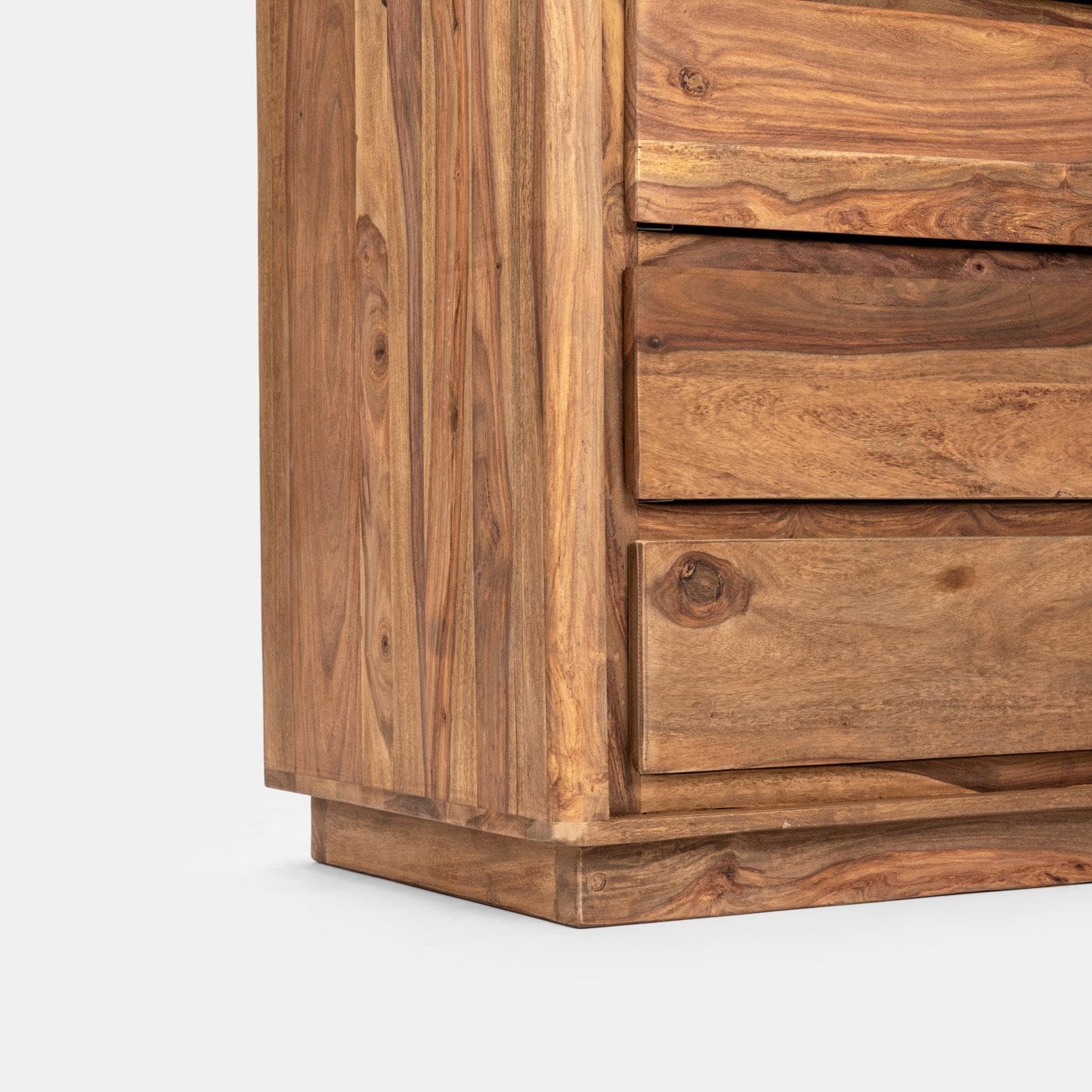 Cassettiera 55x98h cm in legno con 5 cassetti - Freia Sheesham