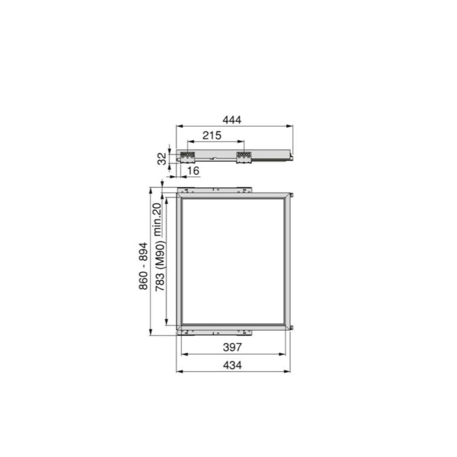 Cassetto con portascarpe per armadio in acciaio verniciato grigio pietra - Practiko