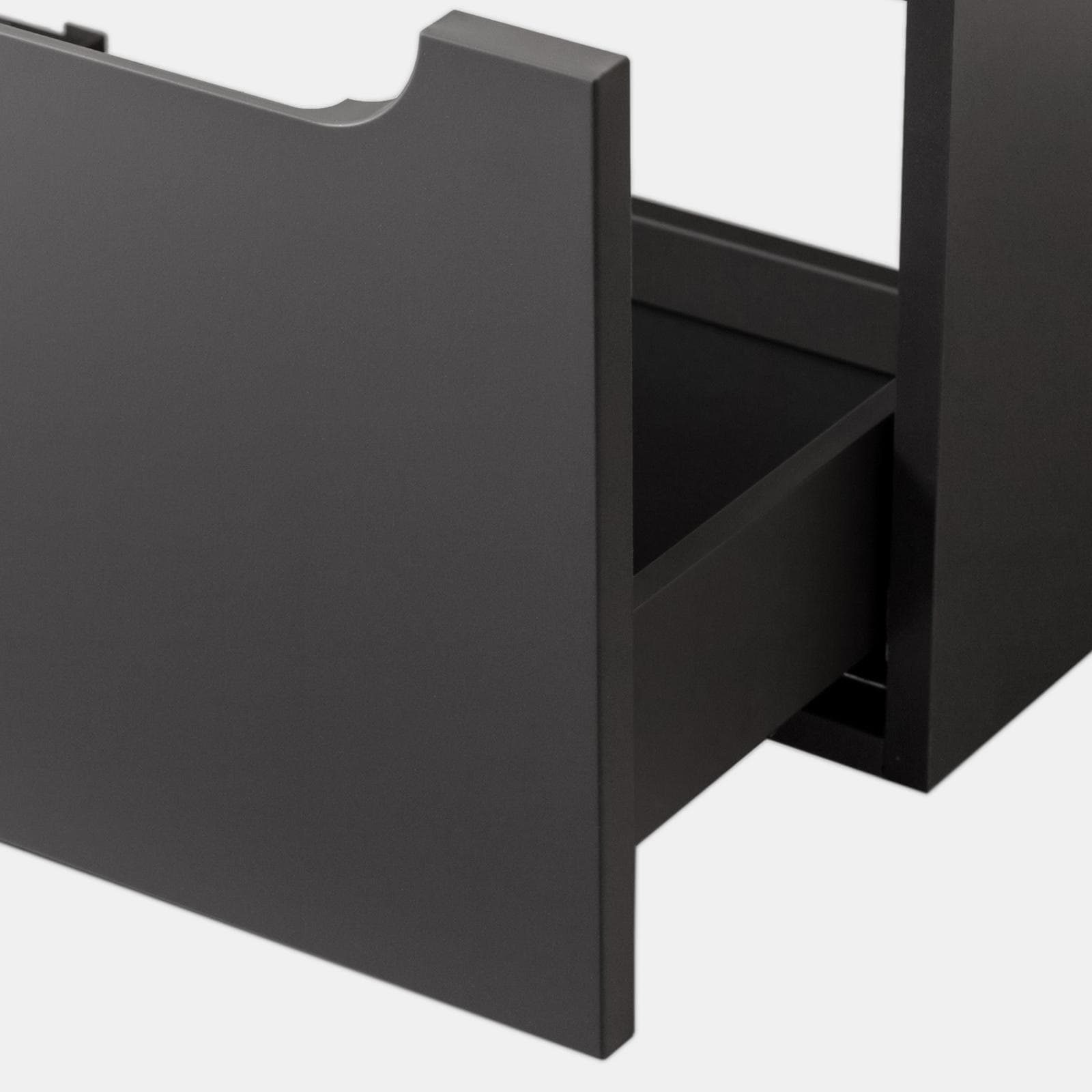 Cassettone sospeso 60 cm con top antracite - Sleek