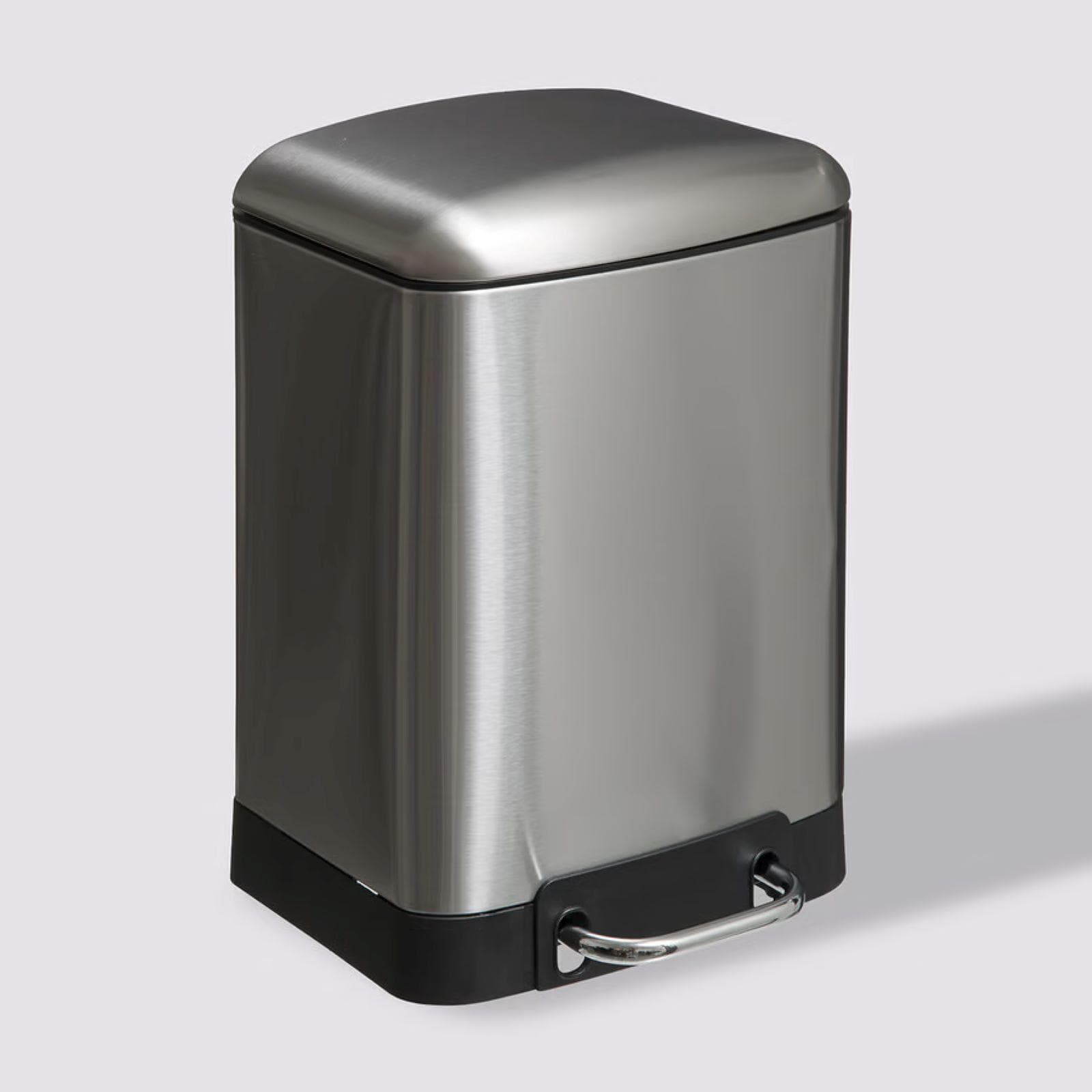 Cestino portarifiuti 7 litri in acciaio inox con pedale e cesto estraibile - Ednha