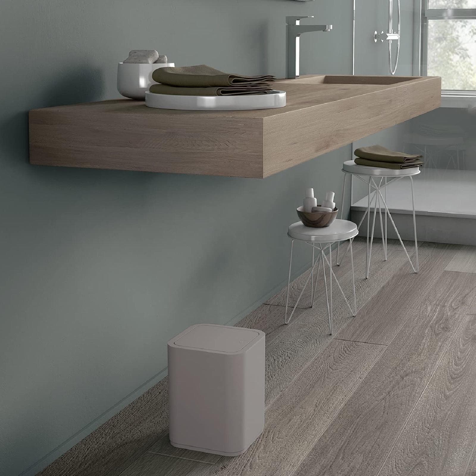 Cestino portarifiuti beige 8 litri - Seventy di Gedy