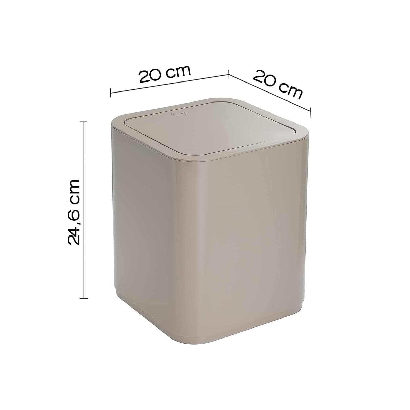 Cestino portarifiuti beige 8 litri - Seventy di Gedy