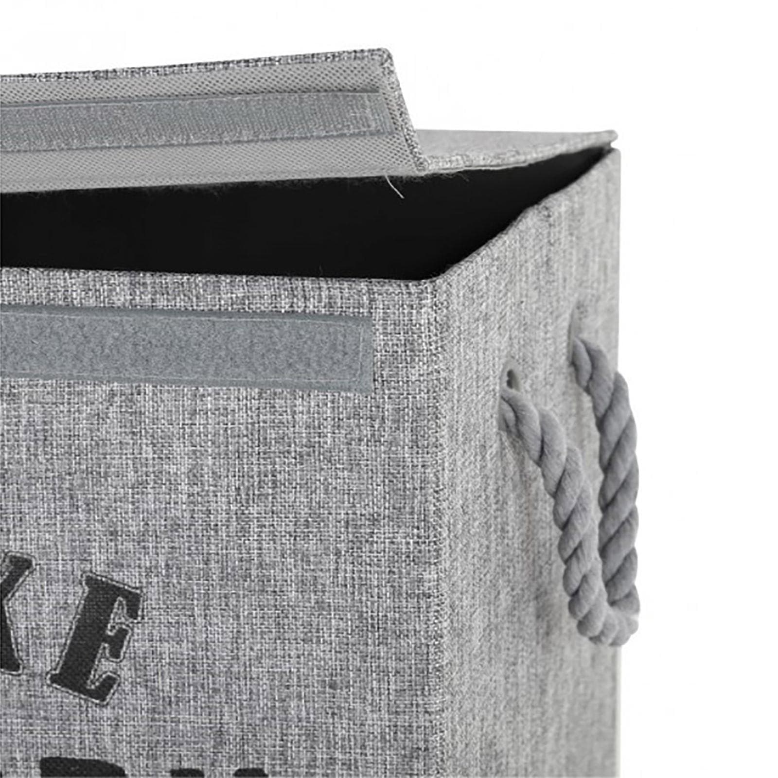 Portabiancheria 72 litri in tessuto grigio con stampa