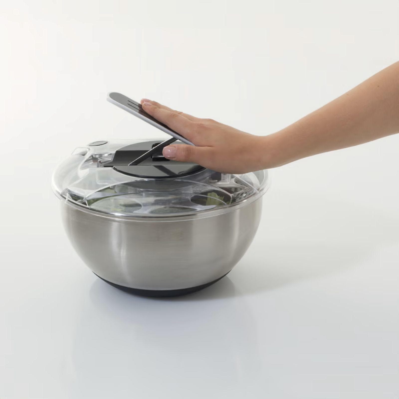 Ciotola graduata 3,5 L con centrifuga a pressione in acciaio inox cromo