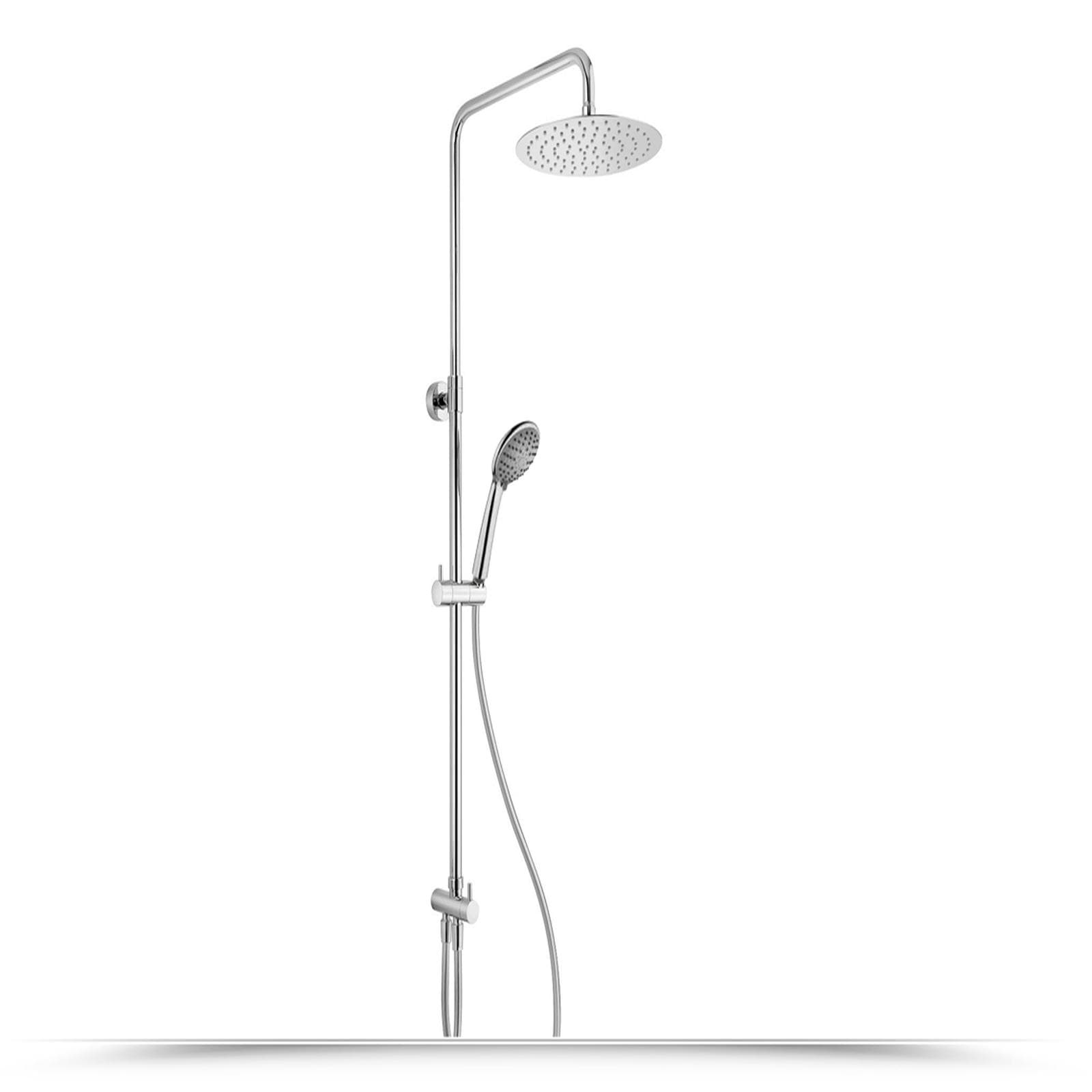 Colonna doccia telescopica in ottone cromato con deviatore e doccetta - Paini