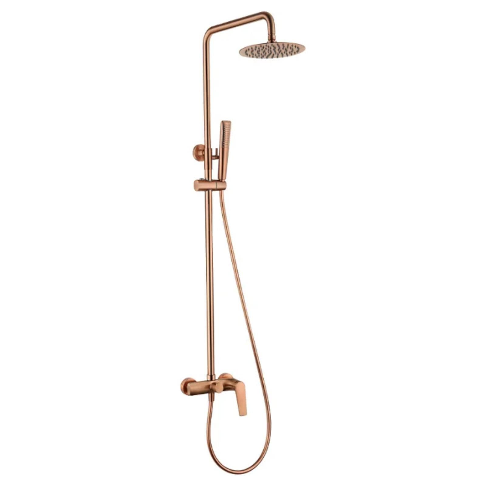 Colonna doccia in acciaio inox 304 con soffione anticalcare oro rosa spazzolato - Poet