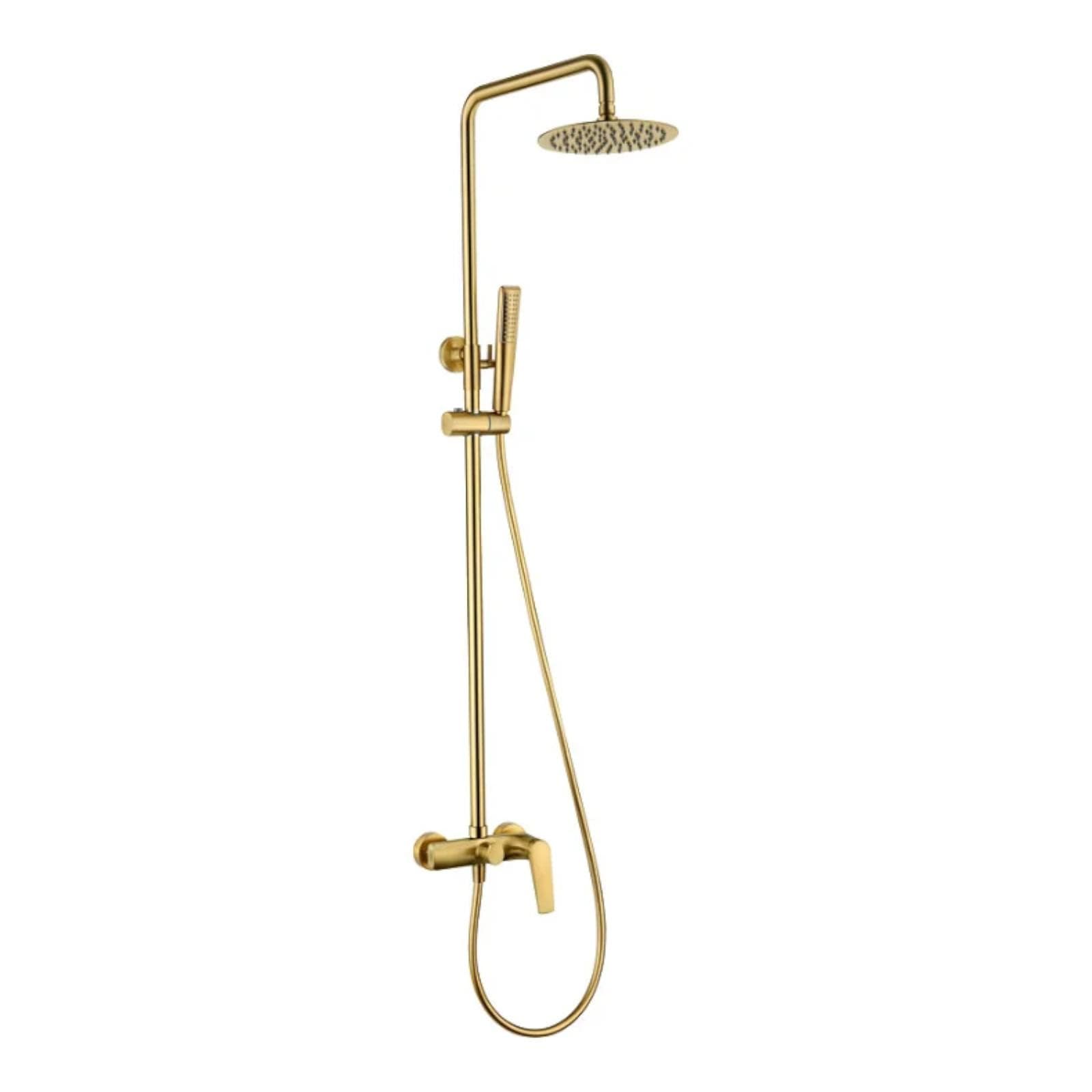 Colonna doccia in acciaio inox 304 con soffione anticalcare oro spazzolato - Poet