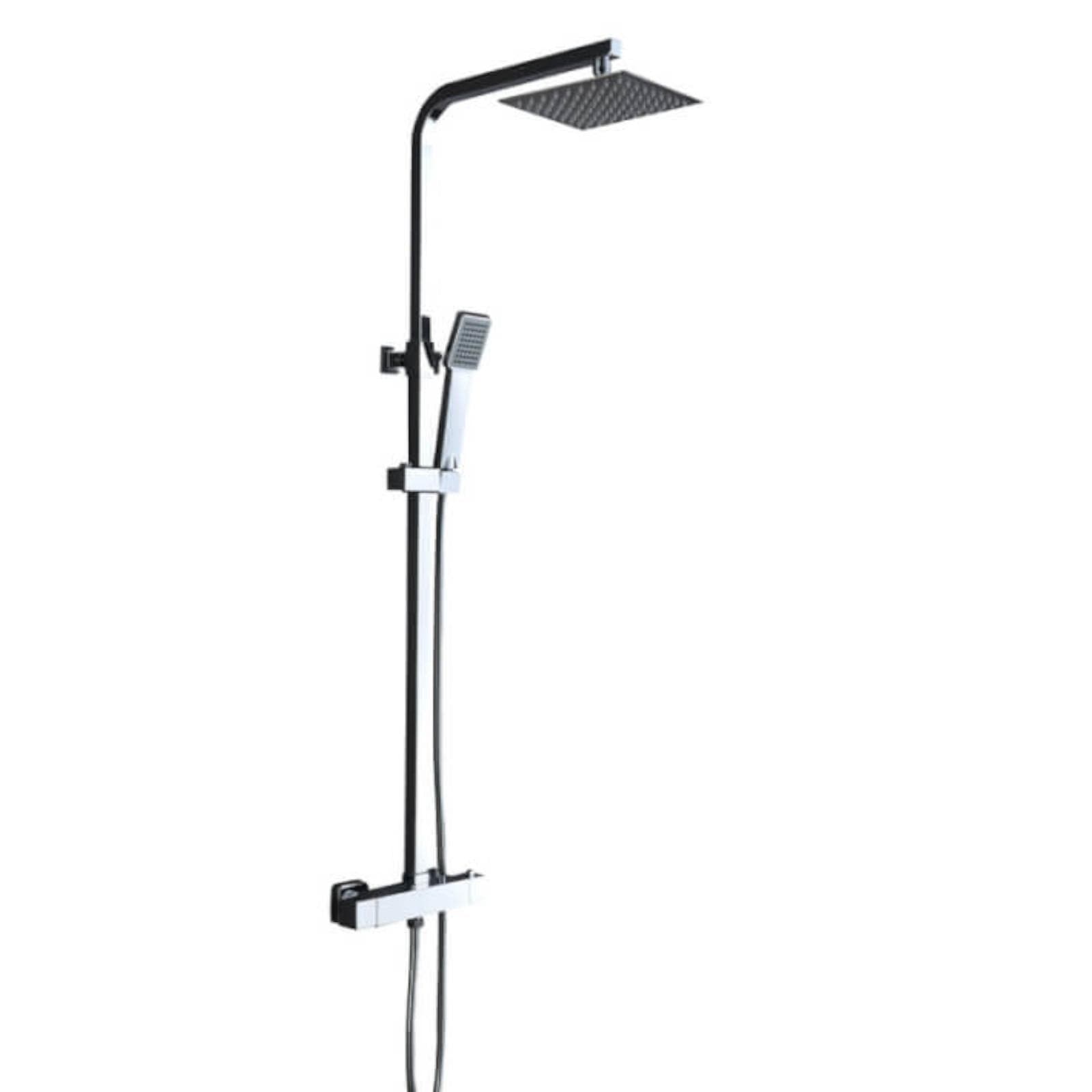 Colonna doccia telescopica 130 h cm in acciaio inox cromato - Piedra