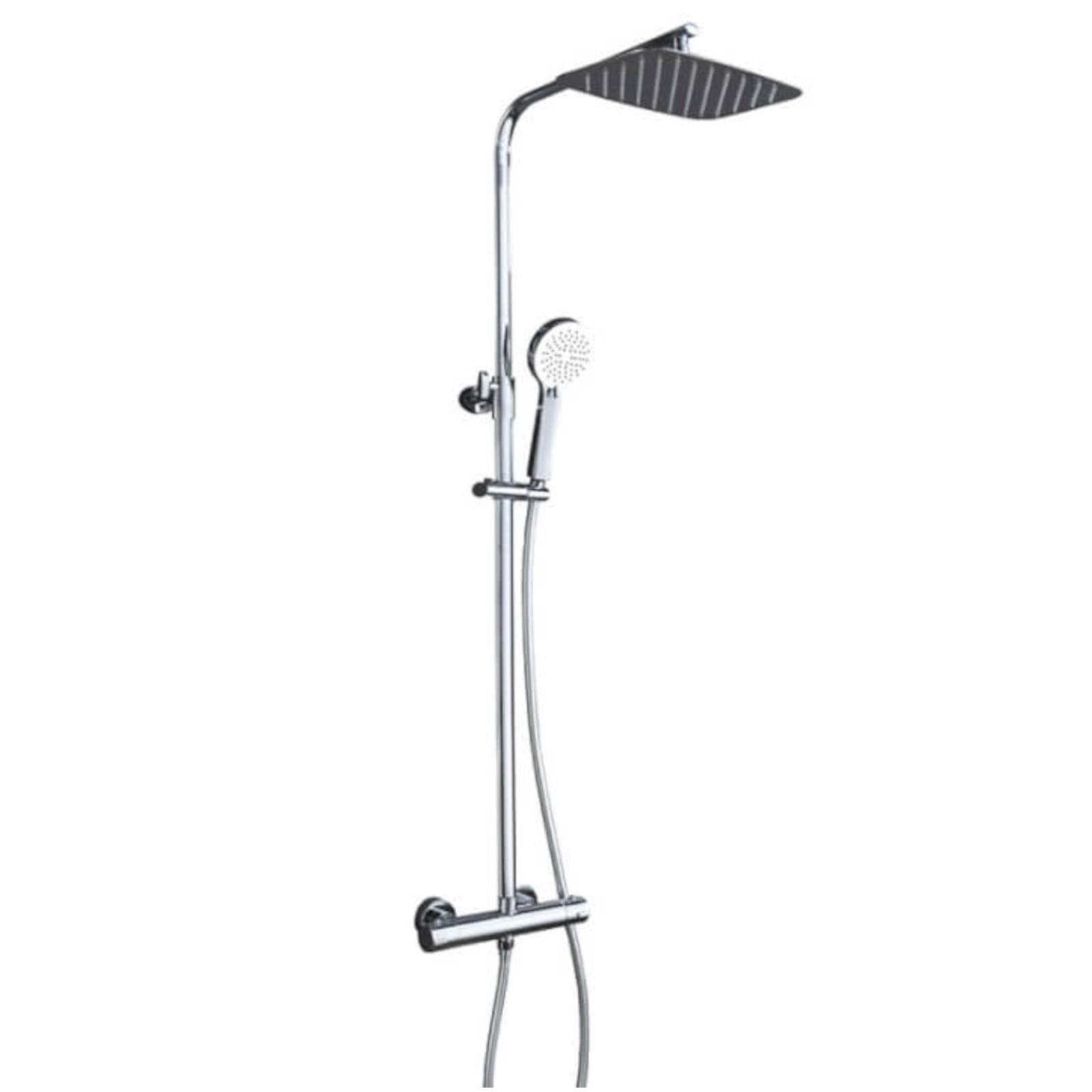 Colonna doccia telescopica 130 h cm in acciaio inox cromato - Vary