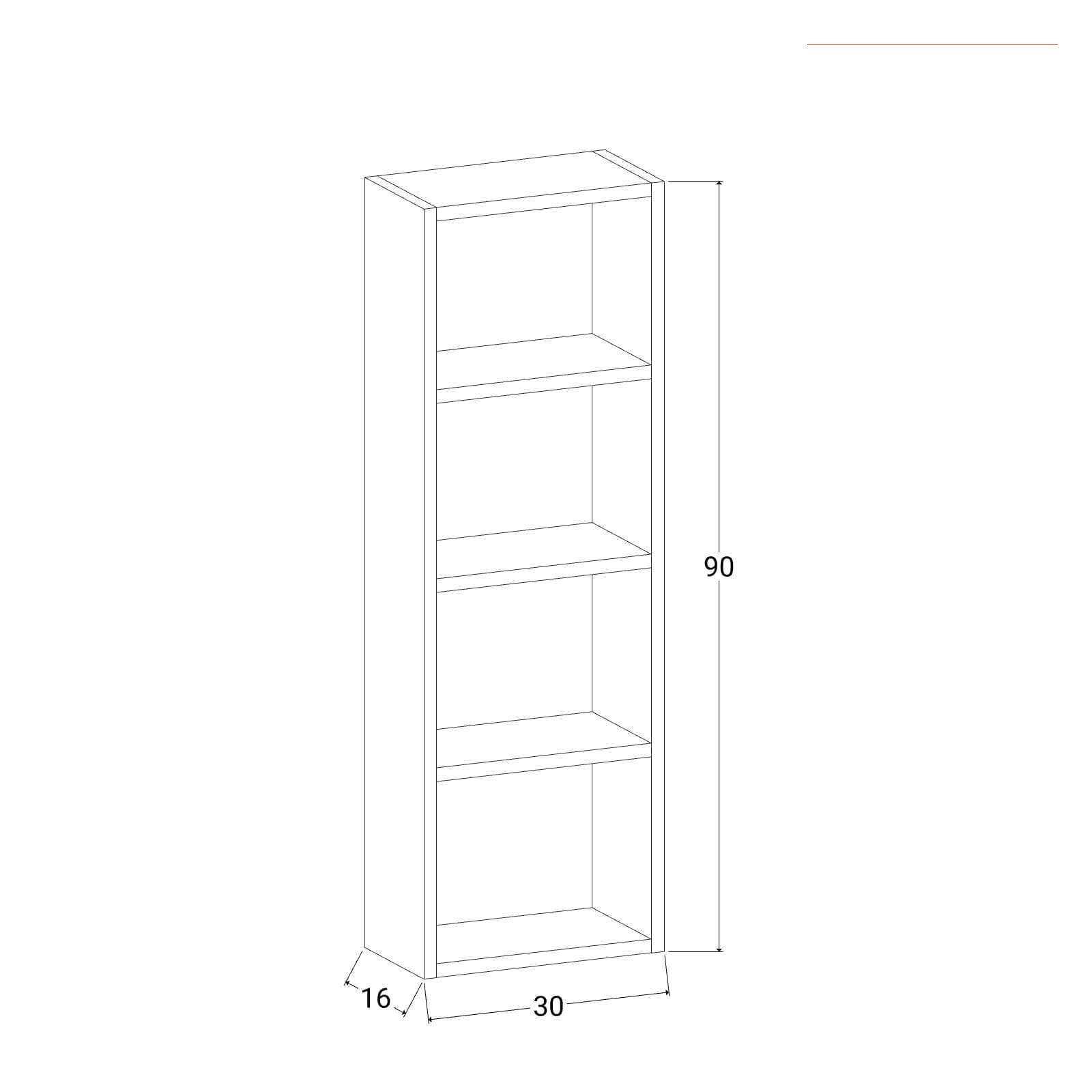 Colonna sospesa lavanderia 30x16x90 h cm con vani a giorno reversibile bianco frassino - Fiona
