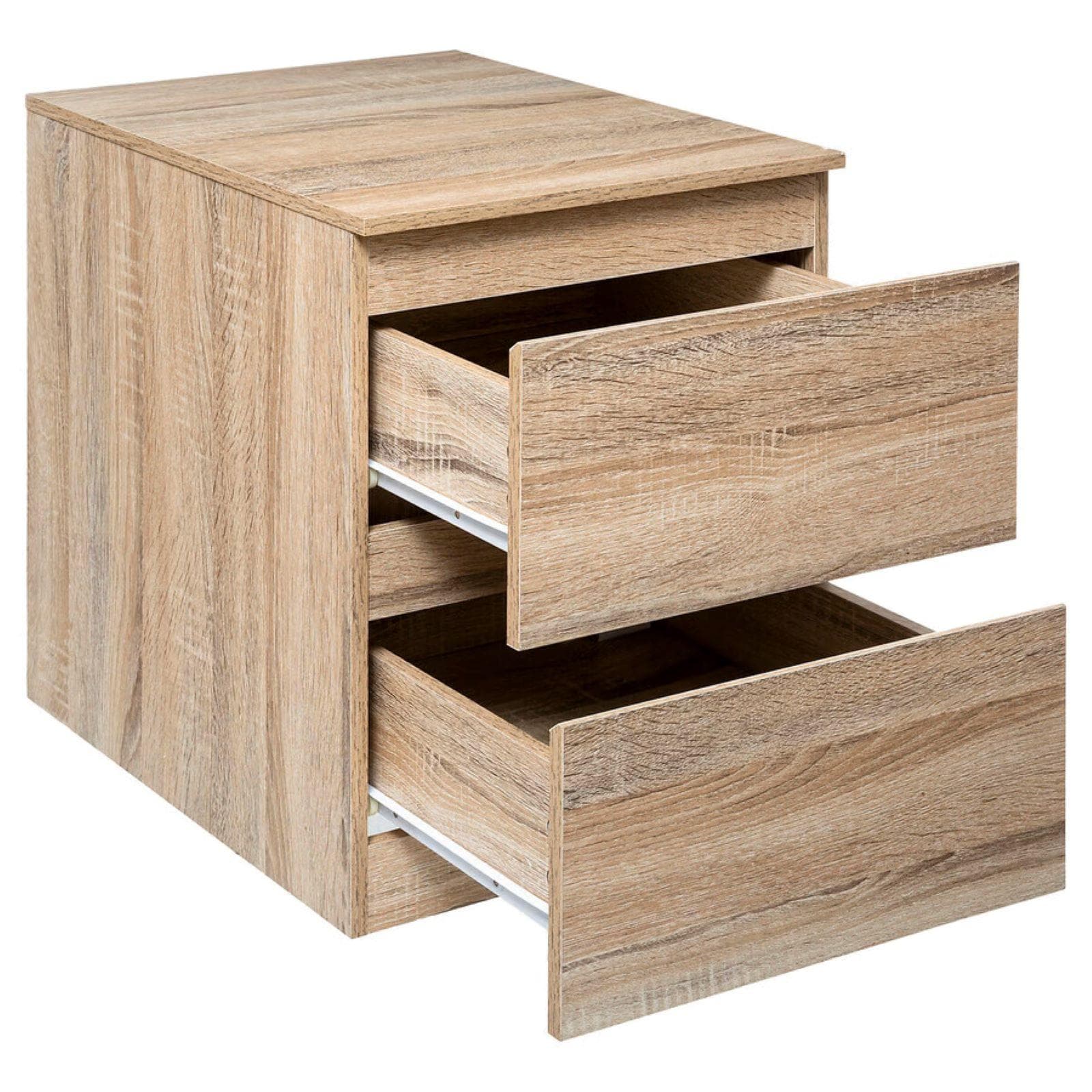 Comodino 38x50h cm effetto rovere con 2 cassetti - Ashlin
