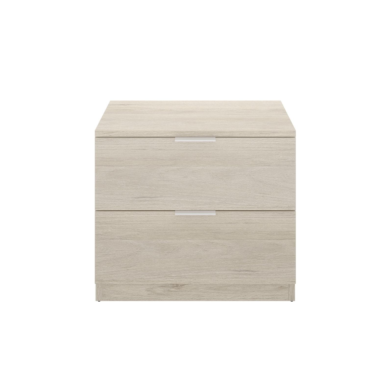 Comodino 46h cm in legno effetto rovere naturale con 2 cassetti - Novak