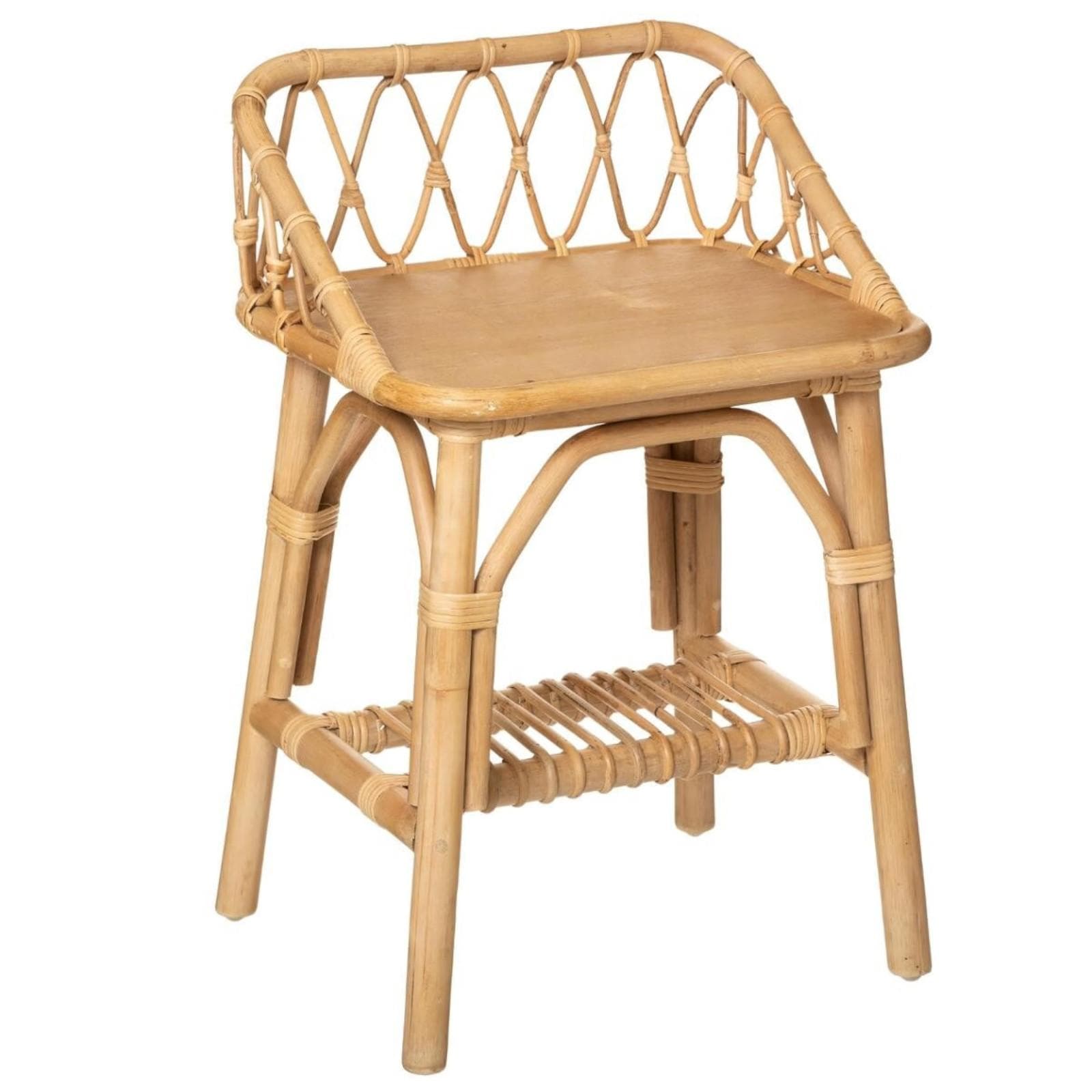 Comodino per bambini 37x56h cm in legno rattan naturale - Rattantouille