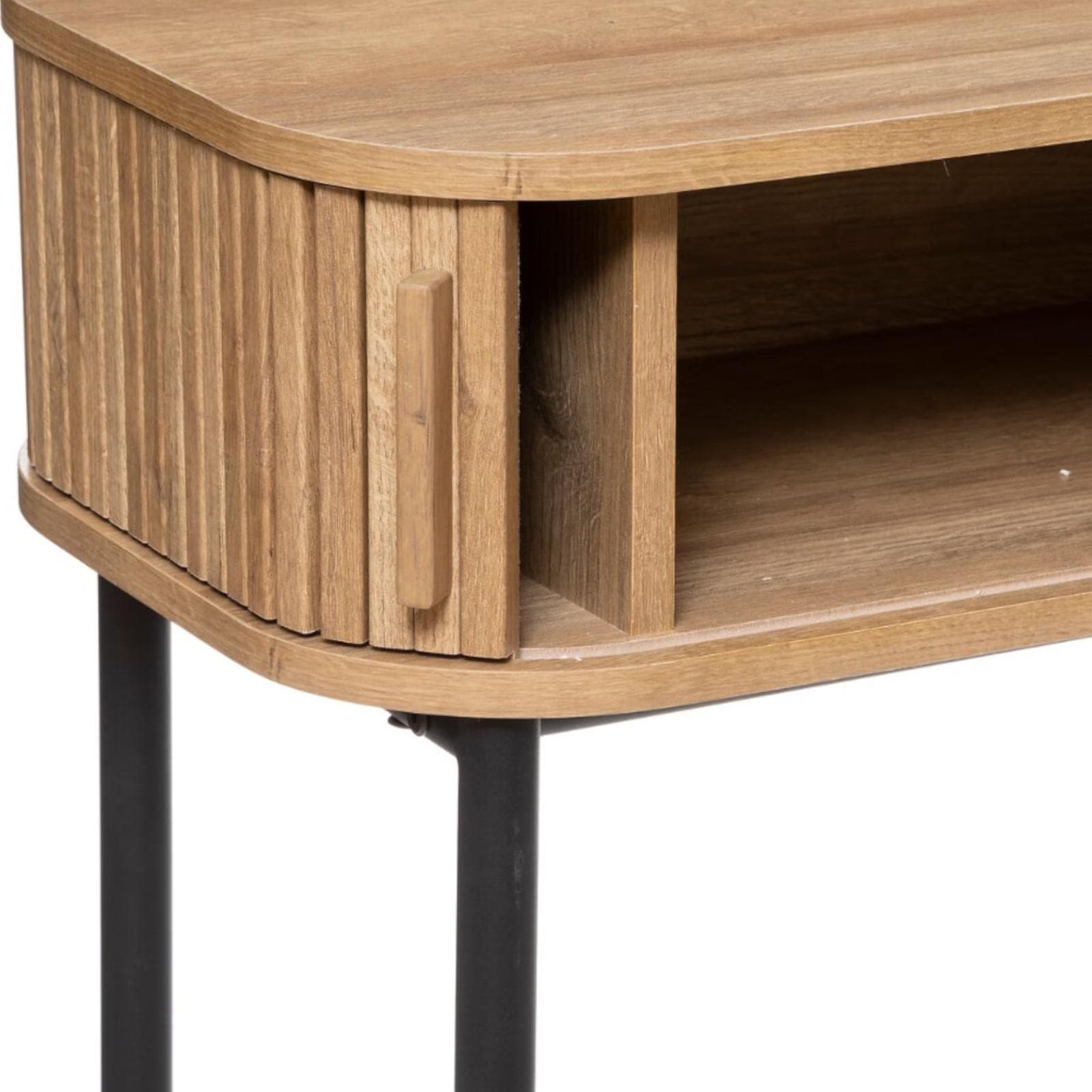 Consolle 100x80h cm con 2 ante in legno cannettato - Dhana