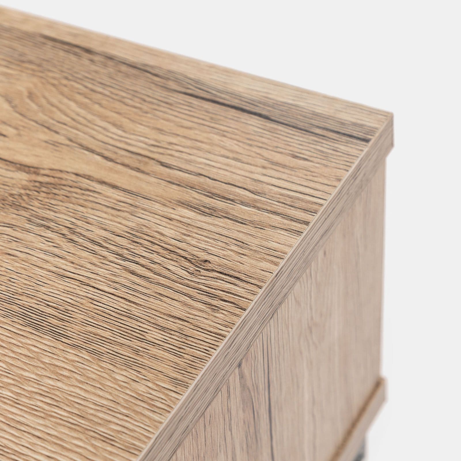 Consolle 110x80h cm in legno rovere e grigio con due cassetti - Tod