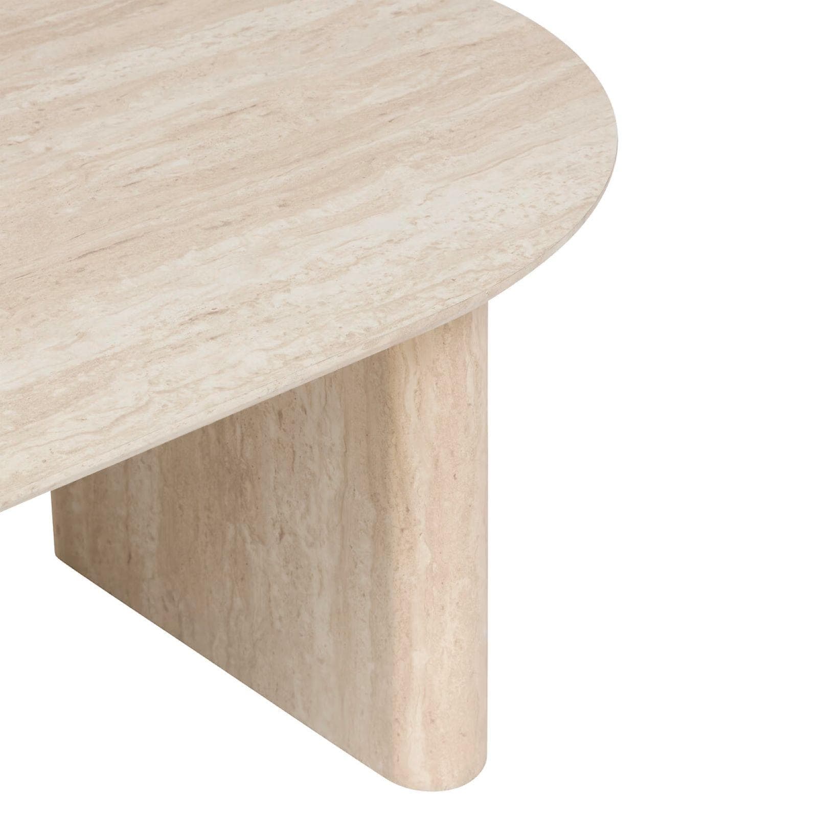 Consolle 110x80h cm in legno effetto travertino beige - Thayla