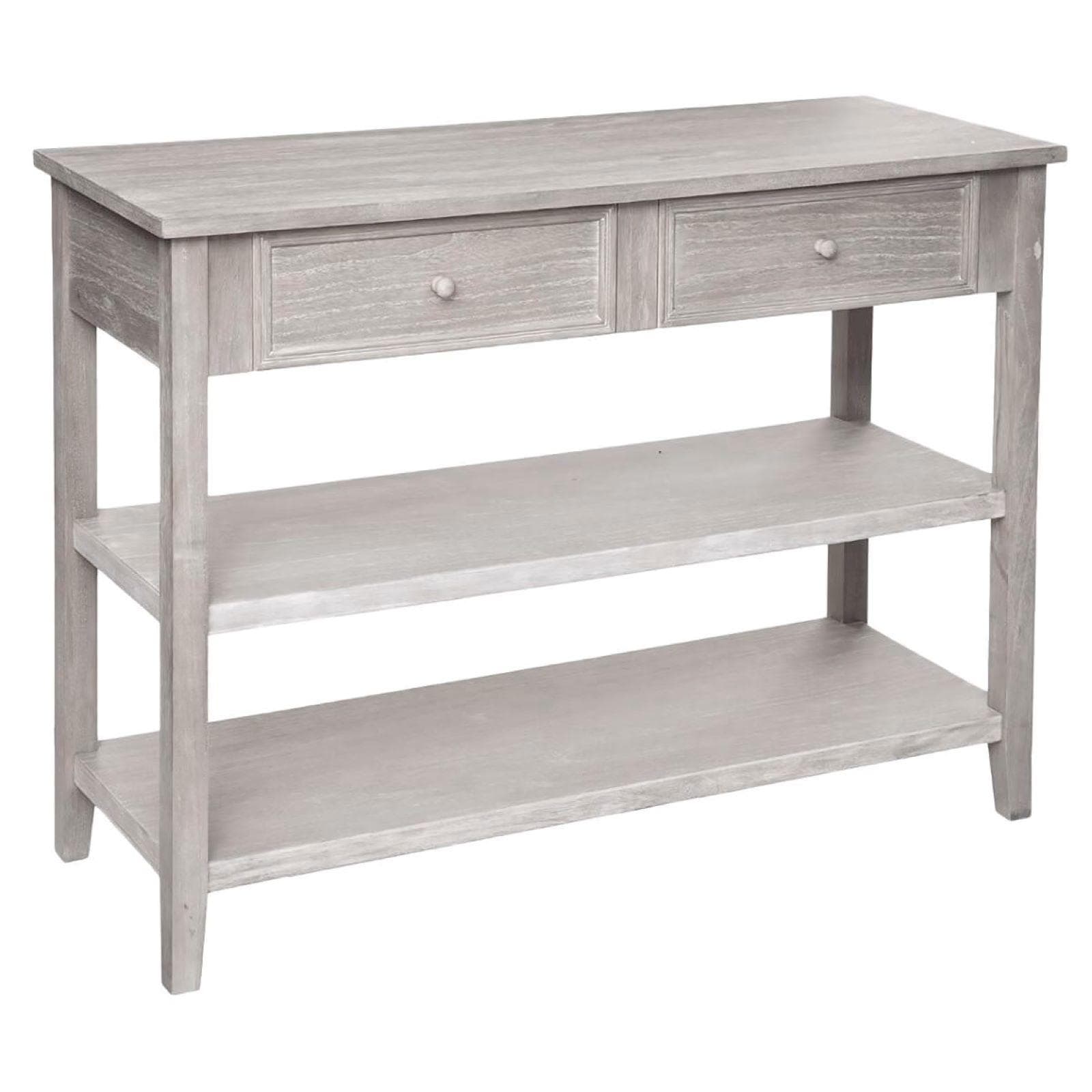 Consolle 110x85h cm effetto legno anticato con 2 cassetti - Eveline