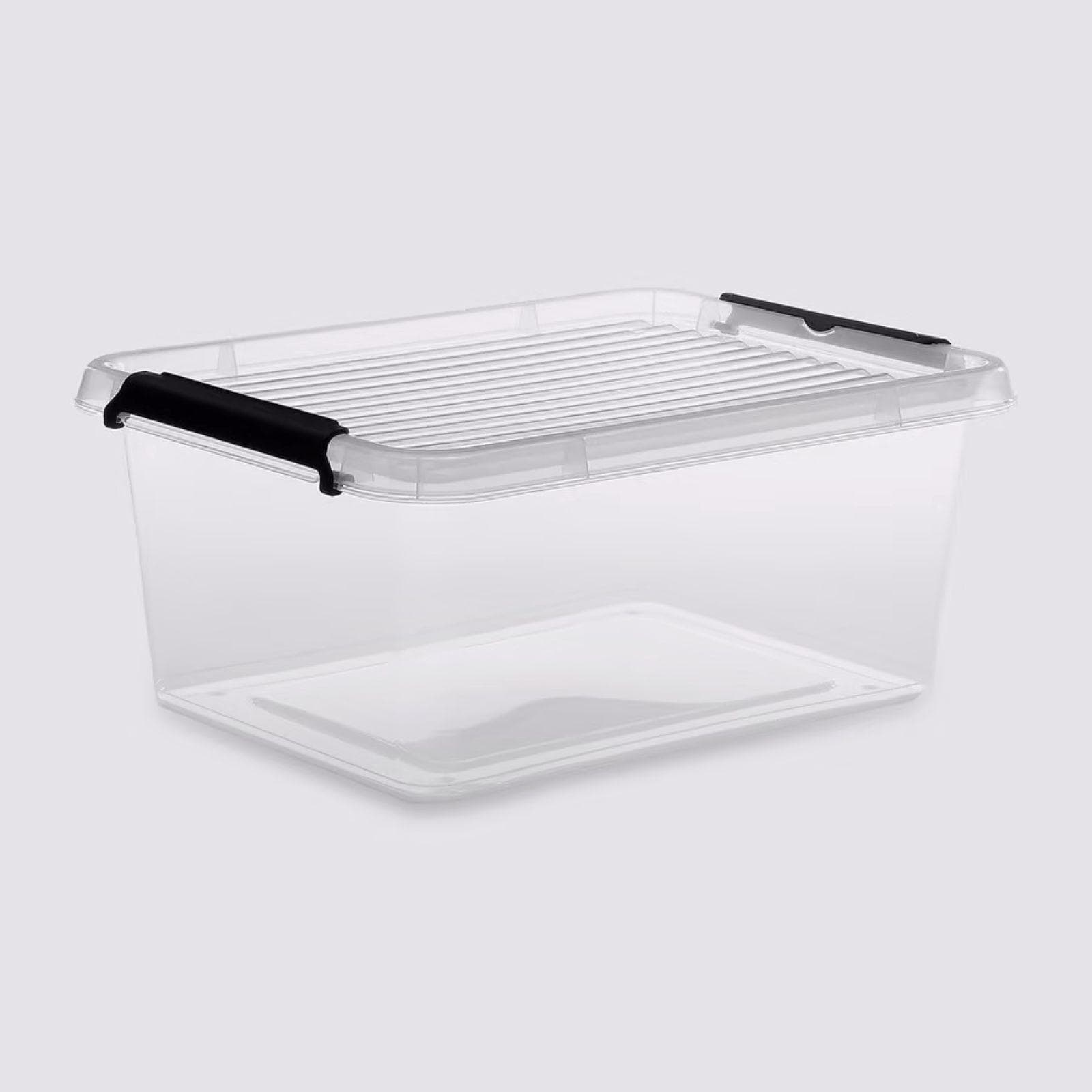 Contenitore 39x18h cm in polipropilene con chiusura a clip - Archivia