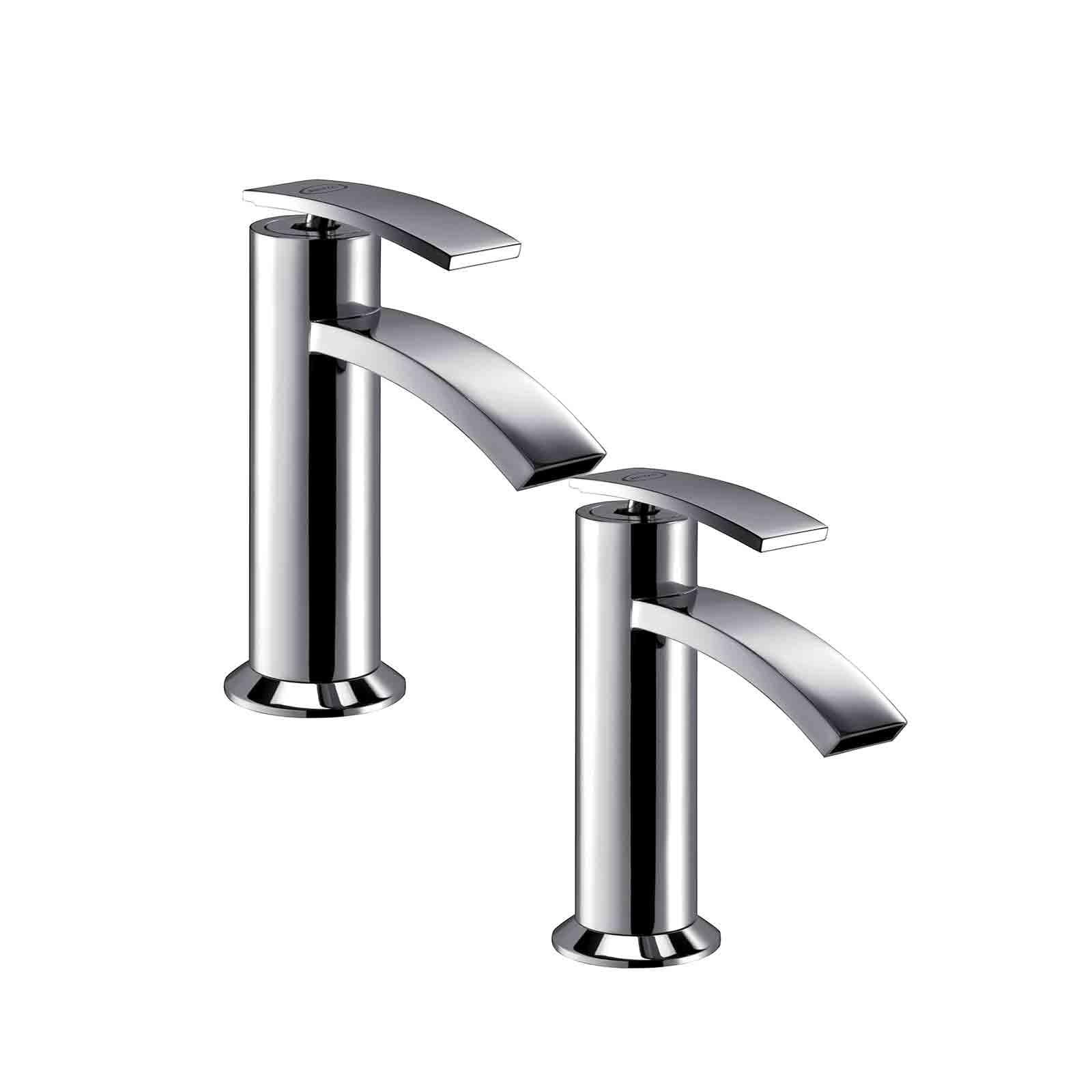 Coppia di miscelatori per lavabo e bidet serie Ray Jacuzzi - Rubinetteria arredo bagno moderno