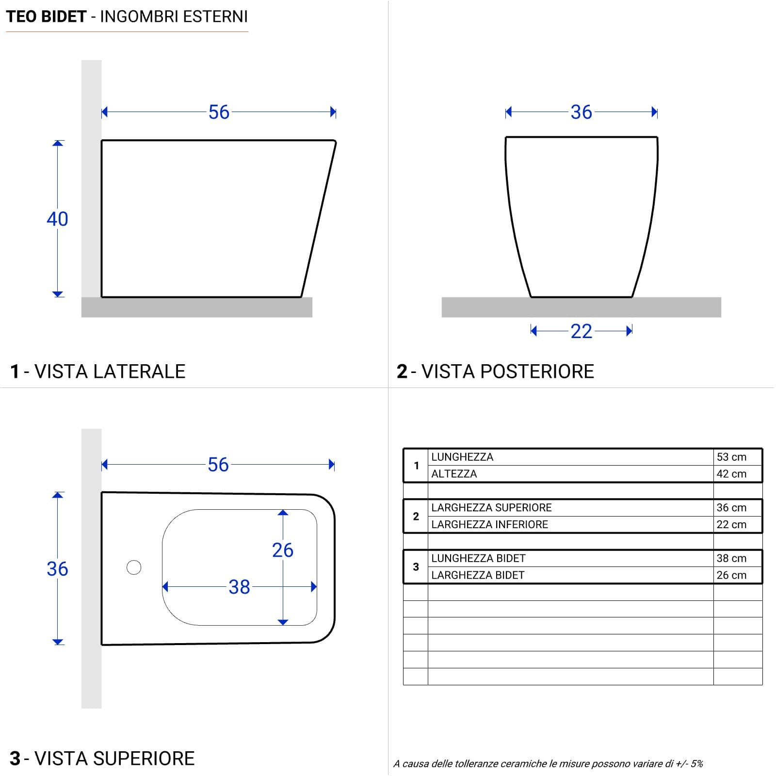 Sanitari filomuro monoblocco rimless sedile SoftcCose a sgancio rapido - Teo