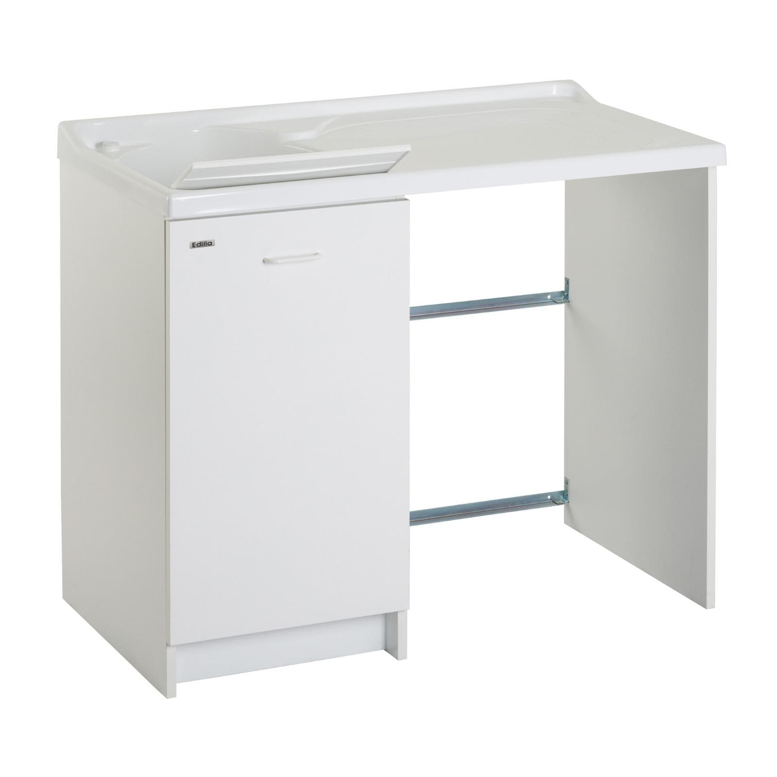 Coprilavatrice destro con lavatoio asse termoplastico linea Edilla 109x60x89h cm Montegrappa