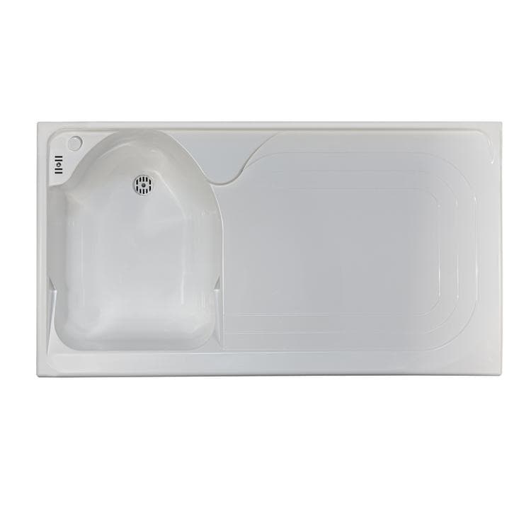 Coprilavatrice destro con lavatoio asse termoplastico linea Edilla 109x60x89h cm Montegrappa