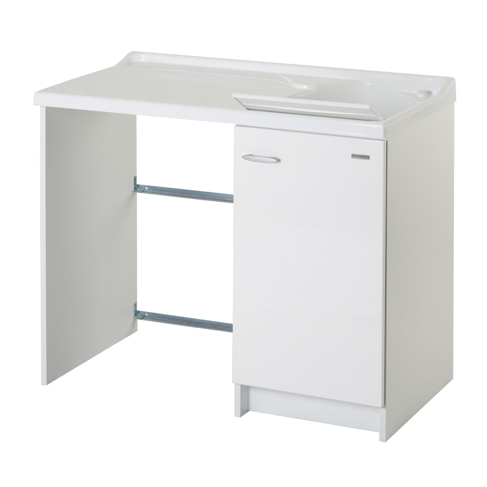 Coprilavatrice Montegrappa montaggio a sinistra + lavatoio linea Marella 109x60x89h cm