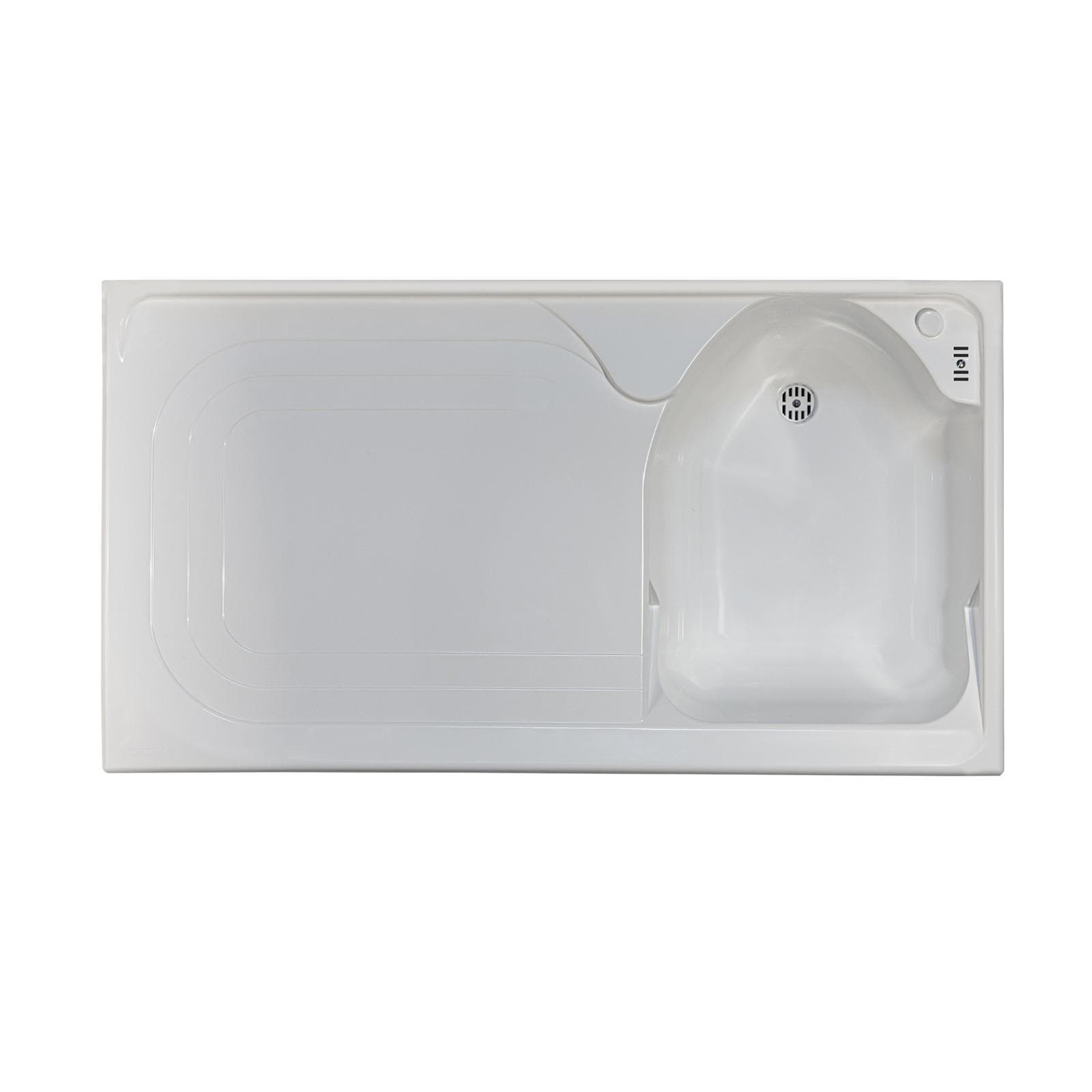 Coprilavatrice Montegrappa montaggio a sinistra + lavatoio linea Marella 109x60x89h cm